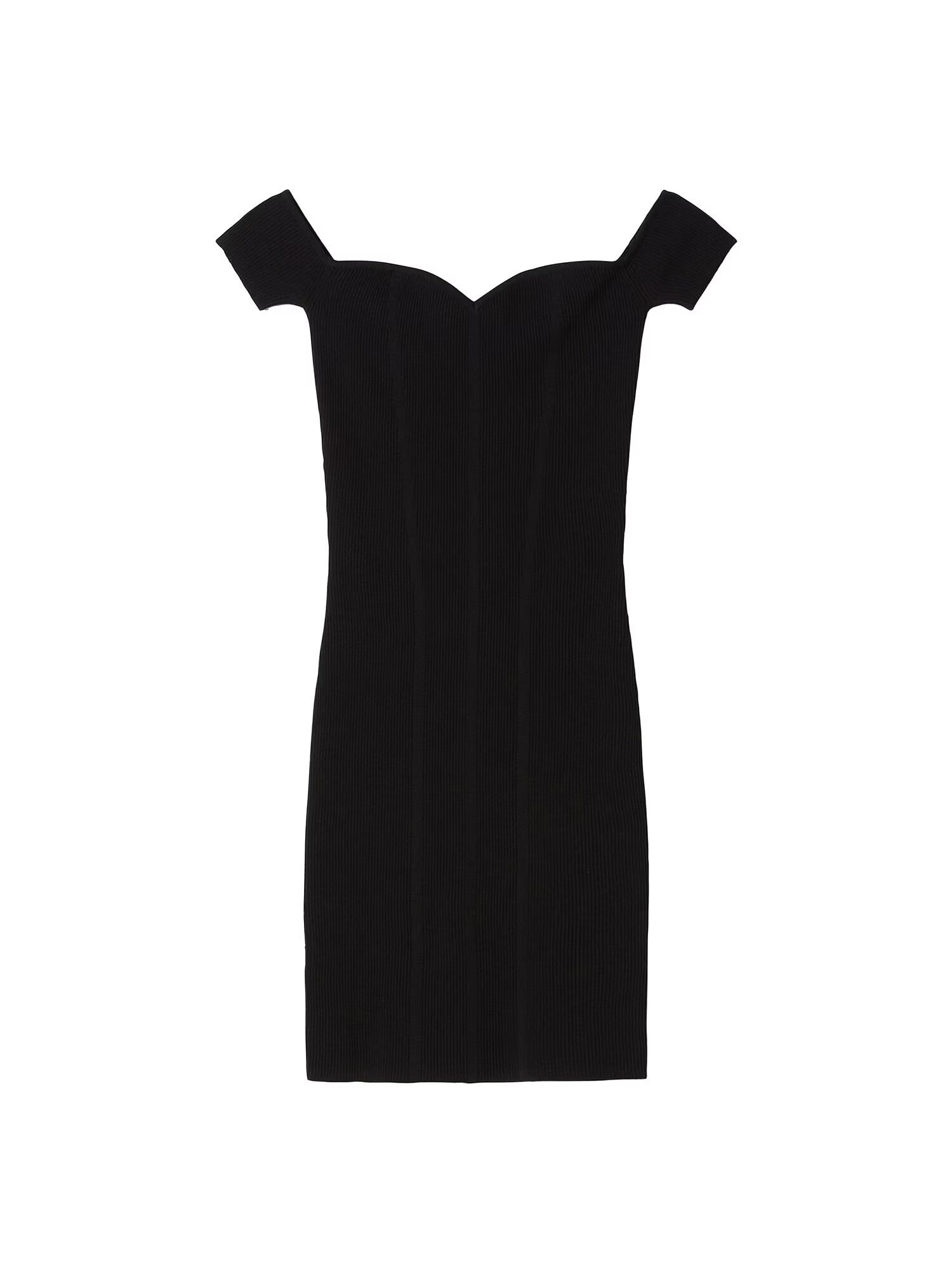 Bershka Rochie tricotat negru - Pled.ro