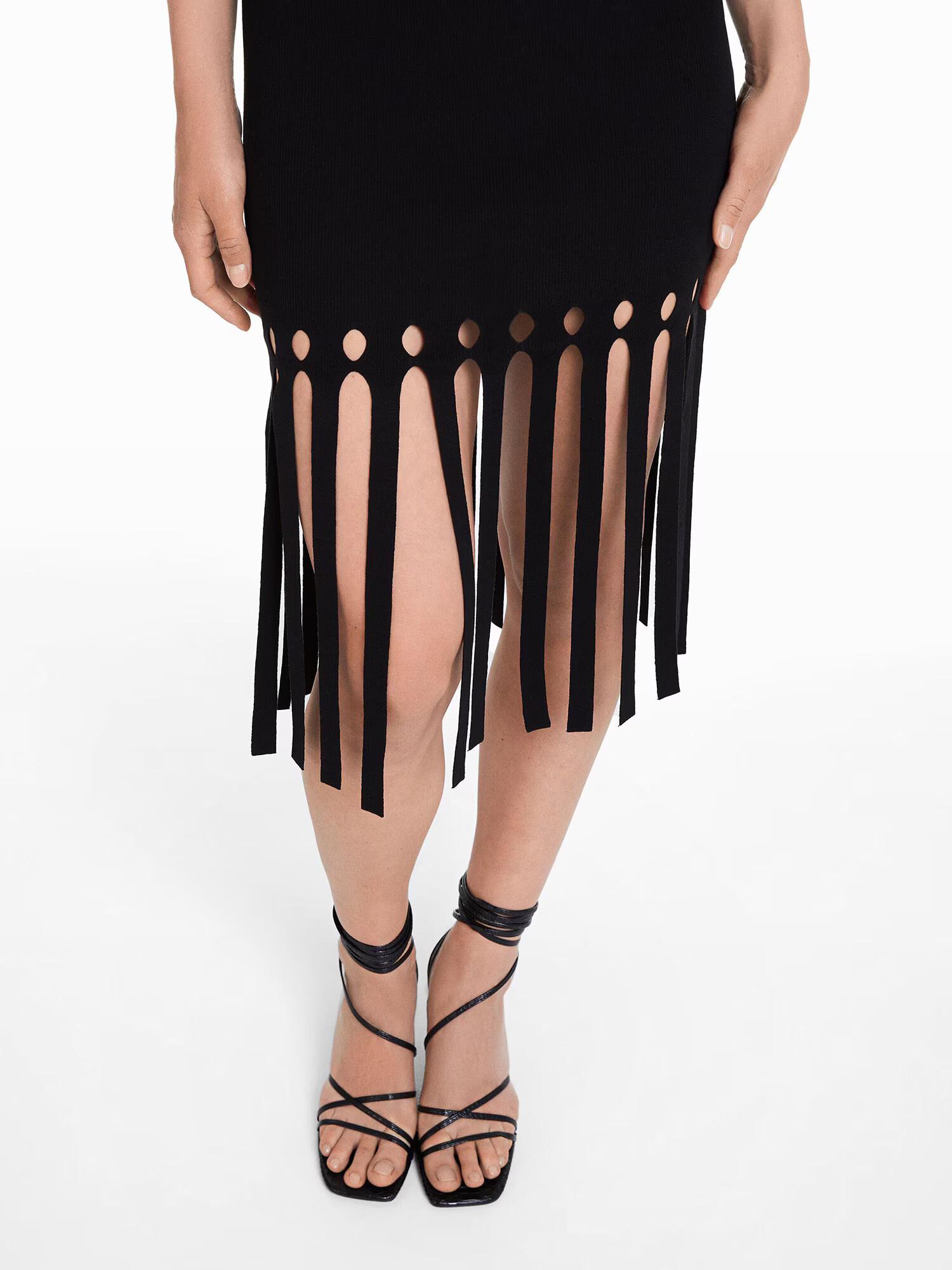 Bershka Rochie tricotat negru - Pled.ro