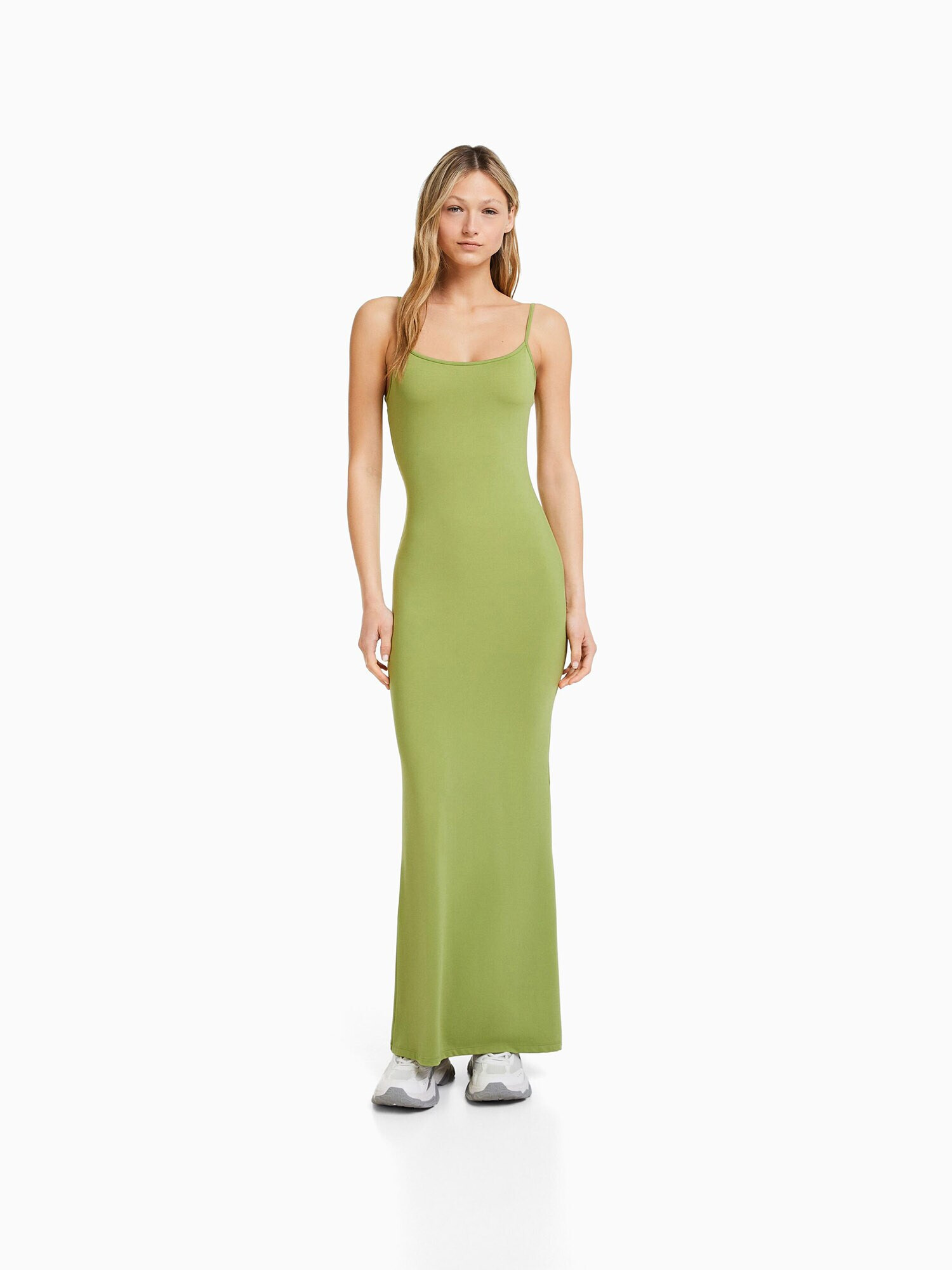 Bershka Rochie verde măr - Pled.ro