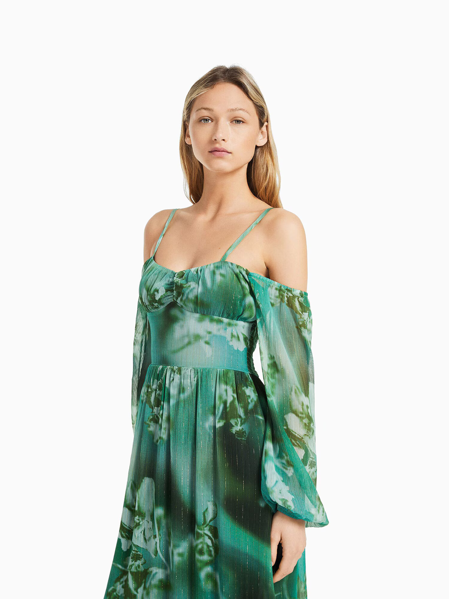 Bershka Rochie verde smarald / verde închis - Pled.ro