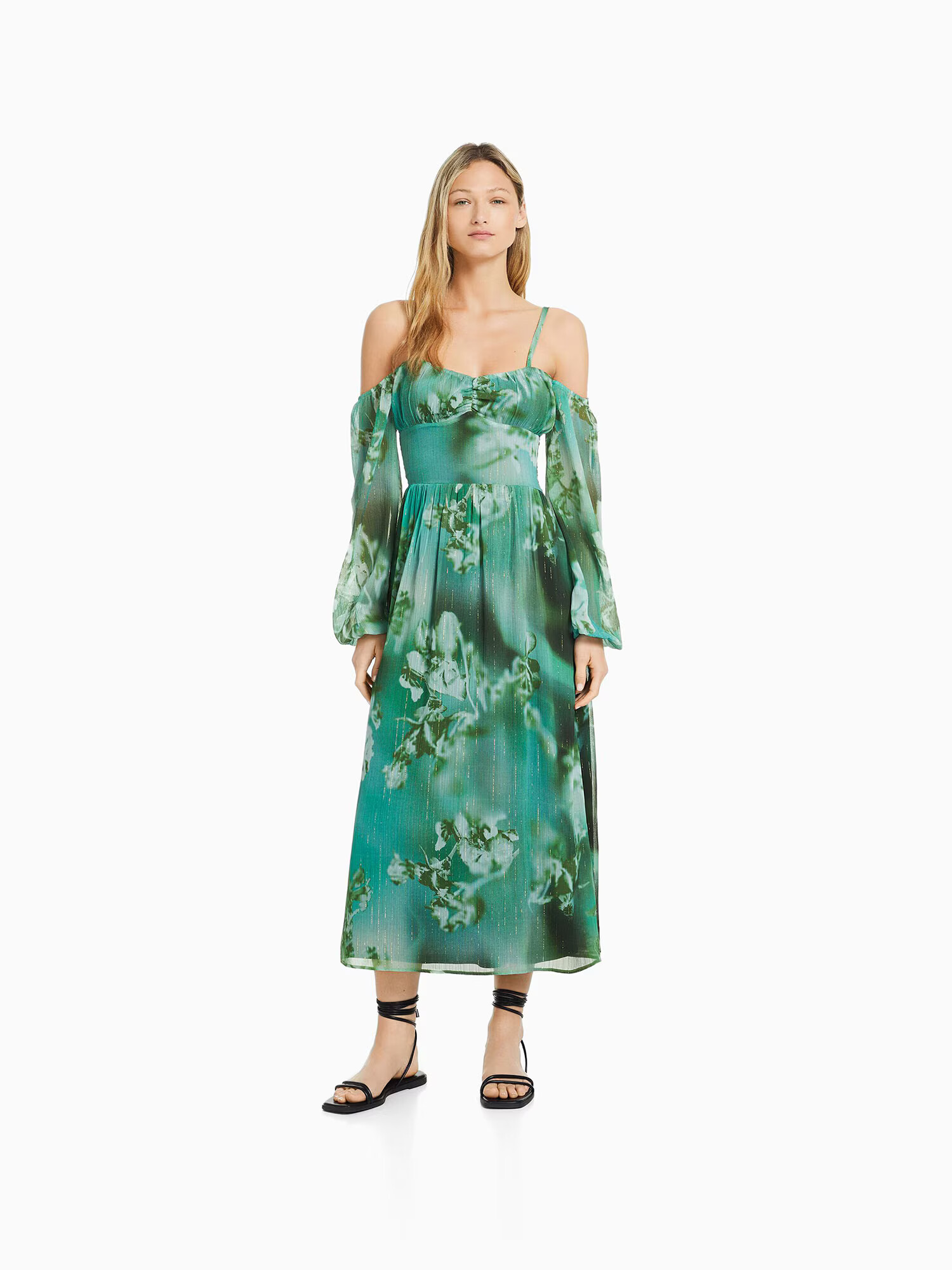 Bershka Rochie verde smarald / verde închis - Pled.ro