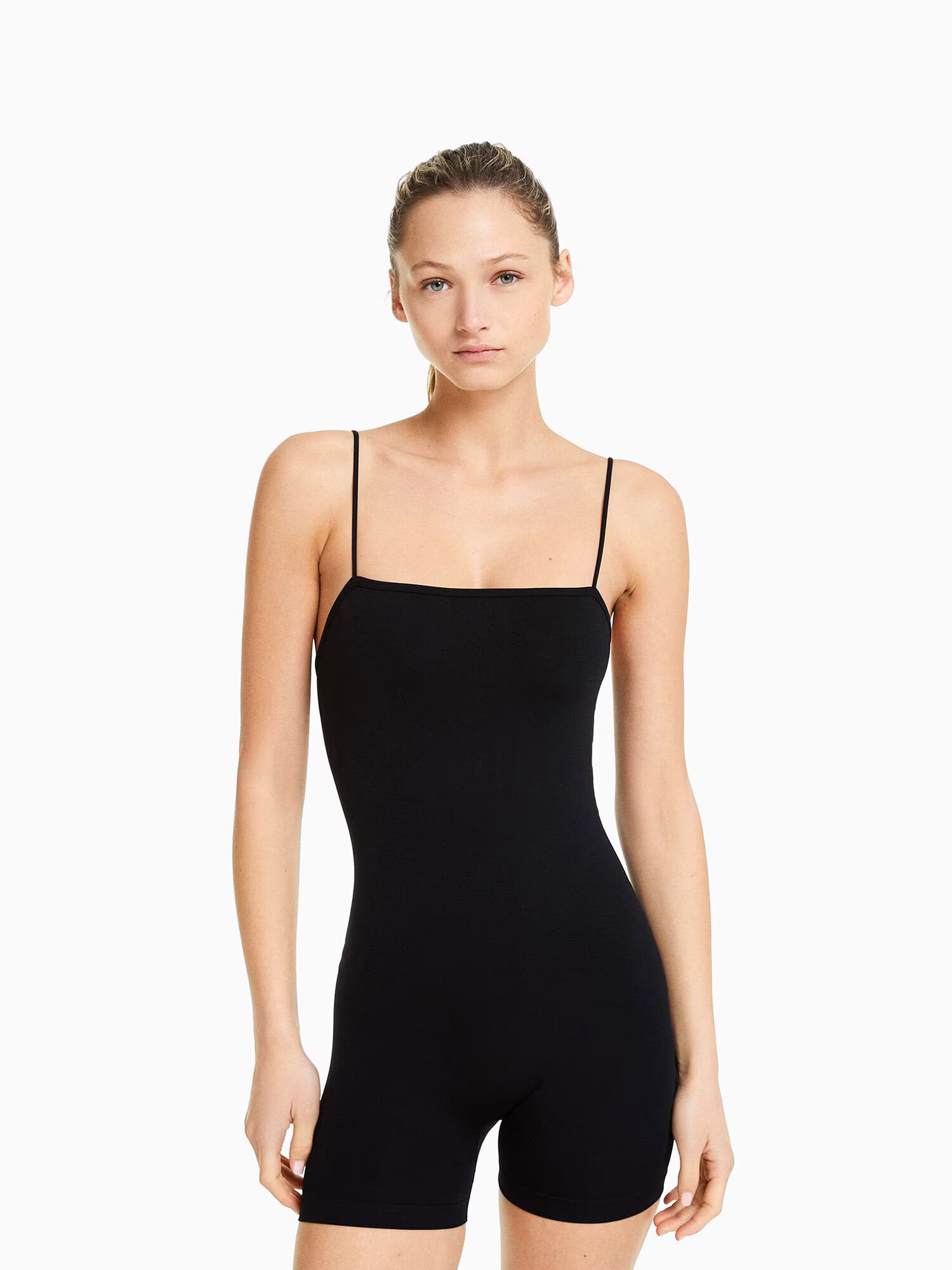 Bershka Salopeta negru - Pled.ro