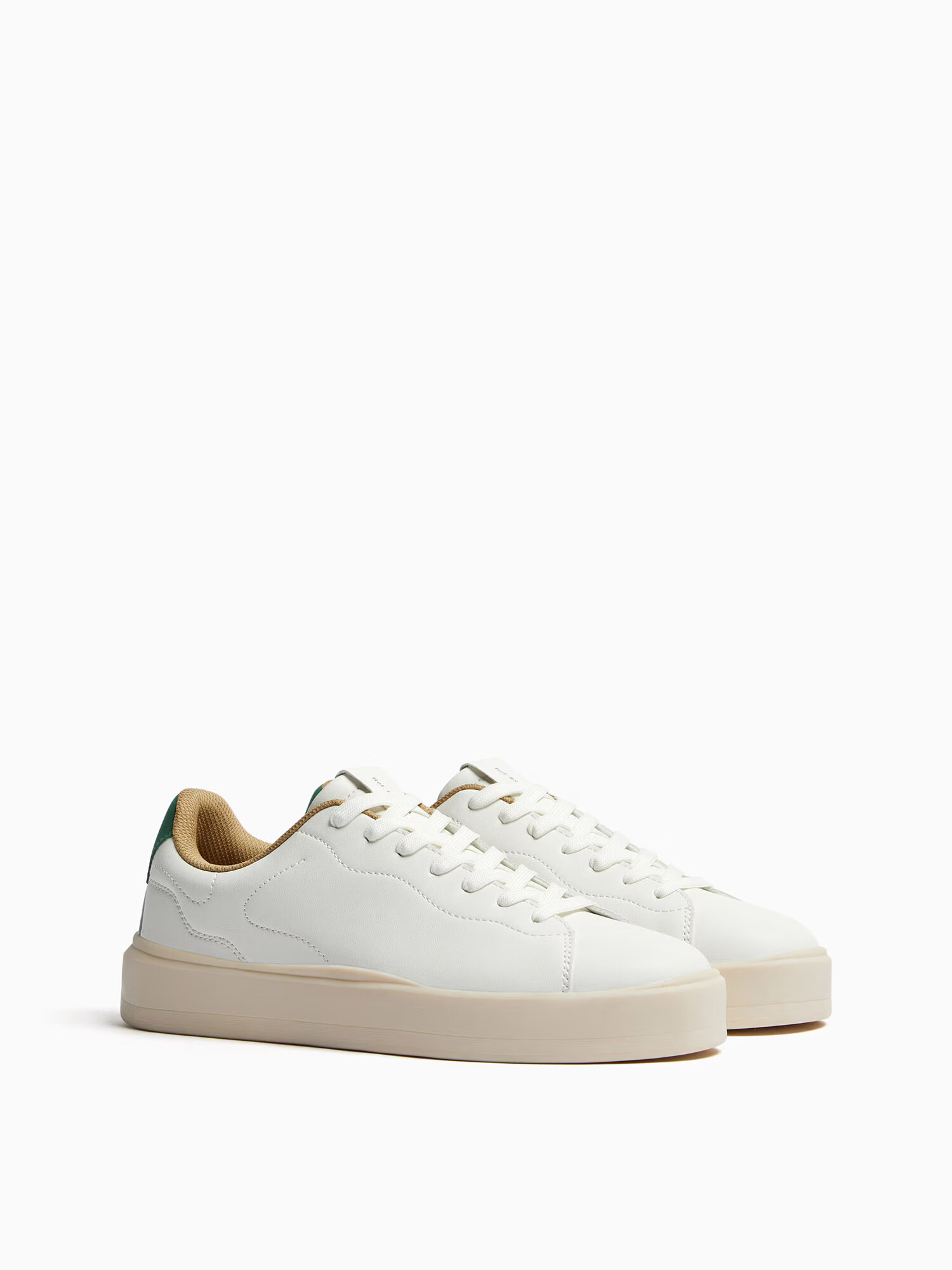 Bershka Sneaker low alb - Pled.ro