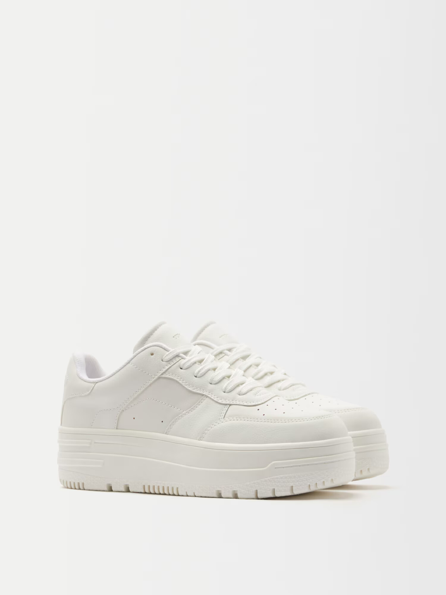 Bershka Sneaker low alb - Pled.ro