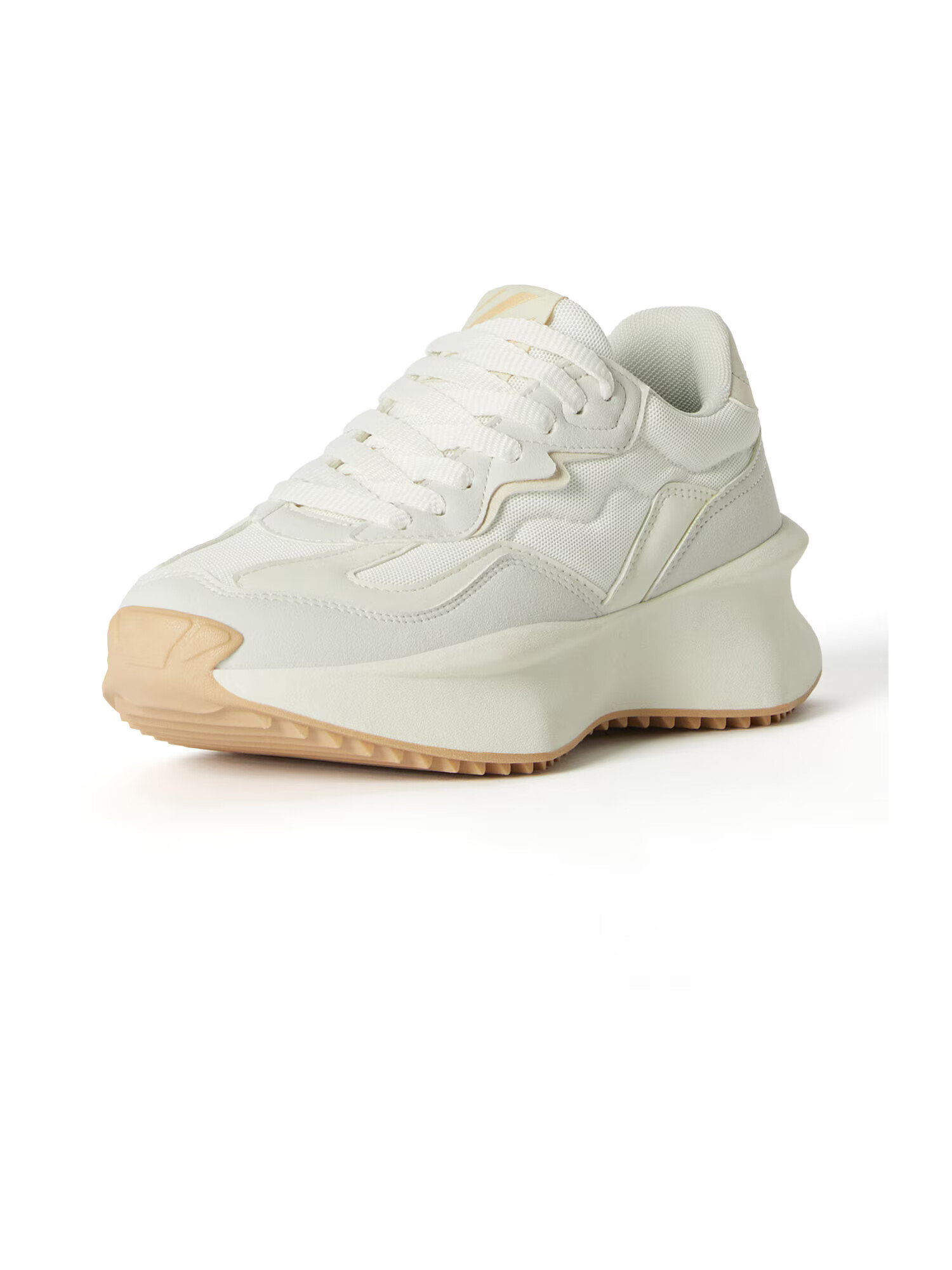 Bershka Sneaker low alb / alb murdar - Pled.ro