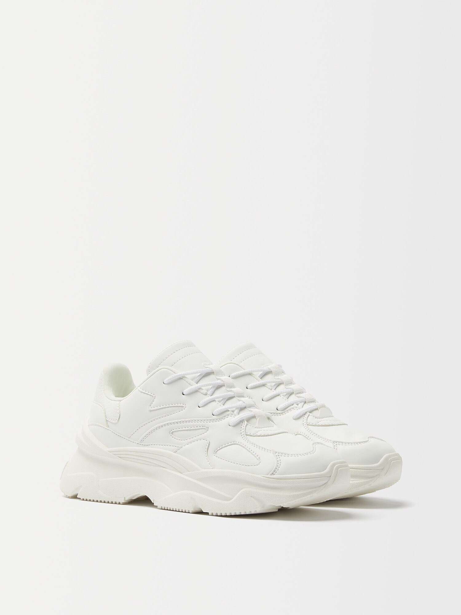 Bershka Sneaker low alb murdar - Pled.ro