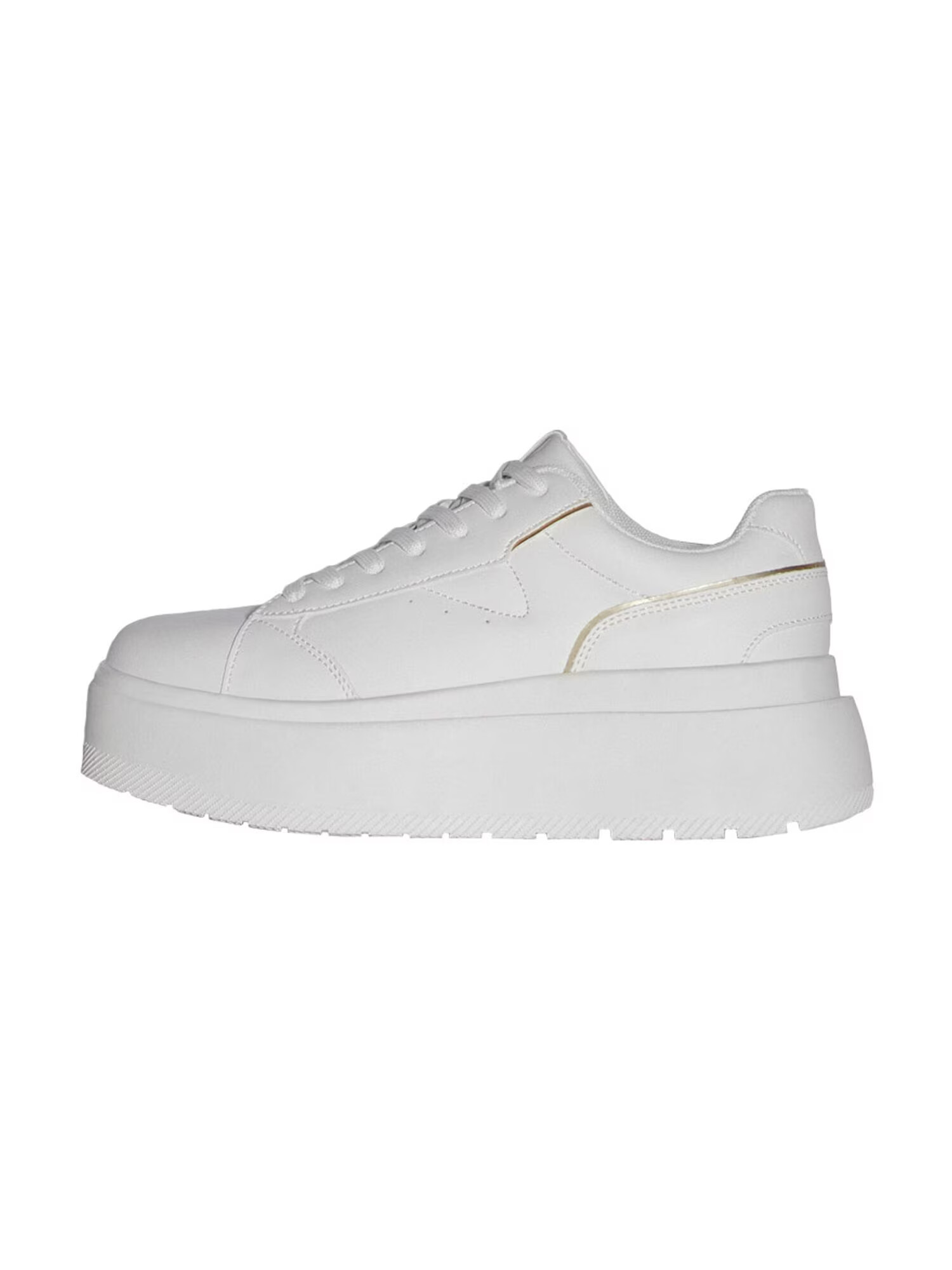 Bershka Sneaker low auriu / alb - Pled.ro