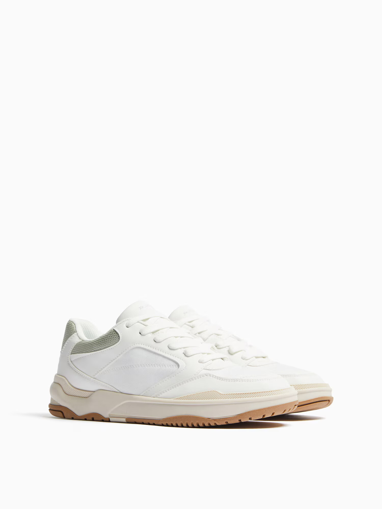 Bershka Sneaker low bej / alb - Pled.ro