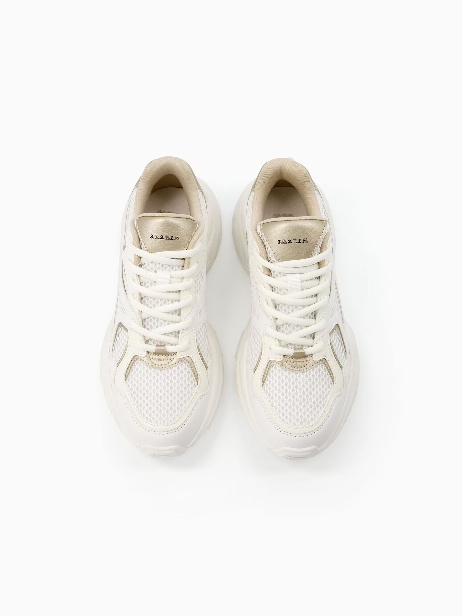 Bershka Sneaker low bej / alb - Pled.ro