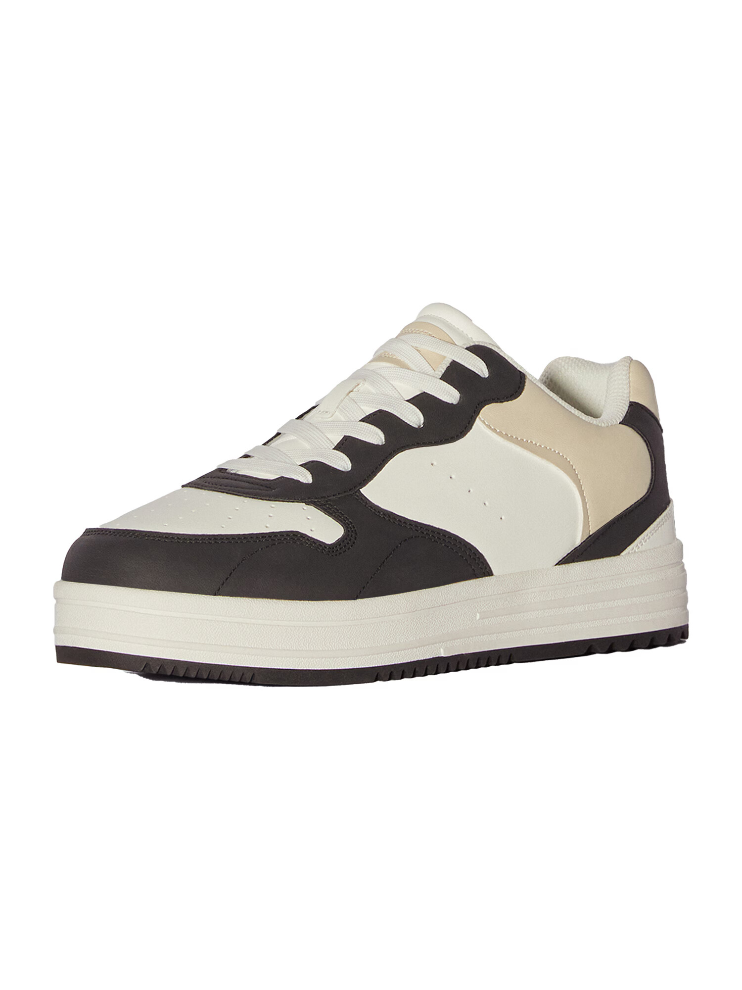 Bershka Sneaker low bej / crem / negru - Pled.ro