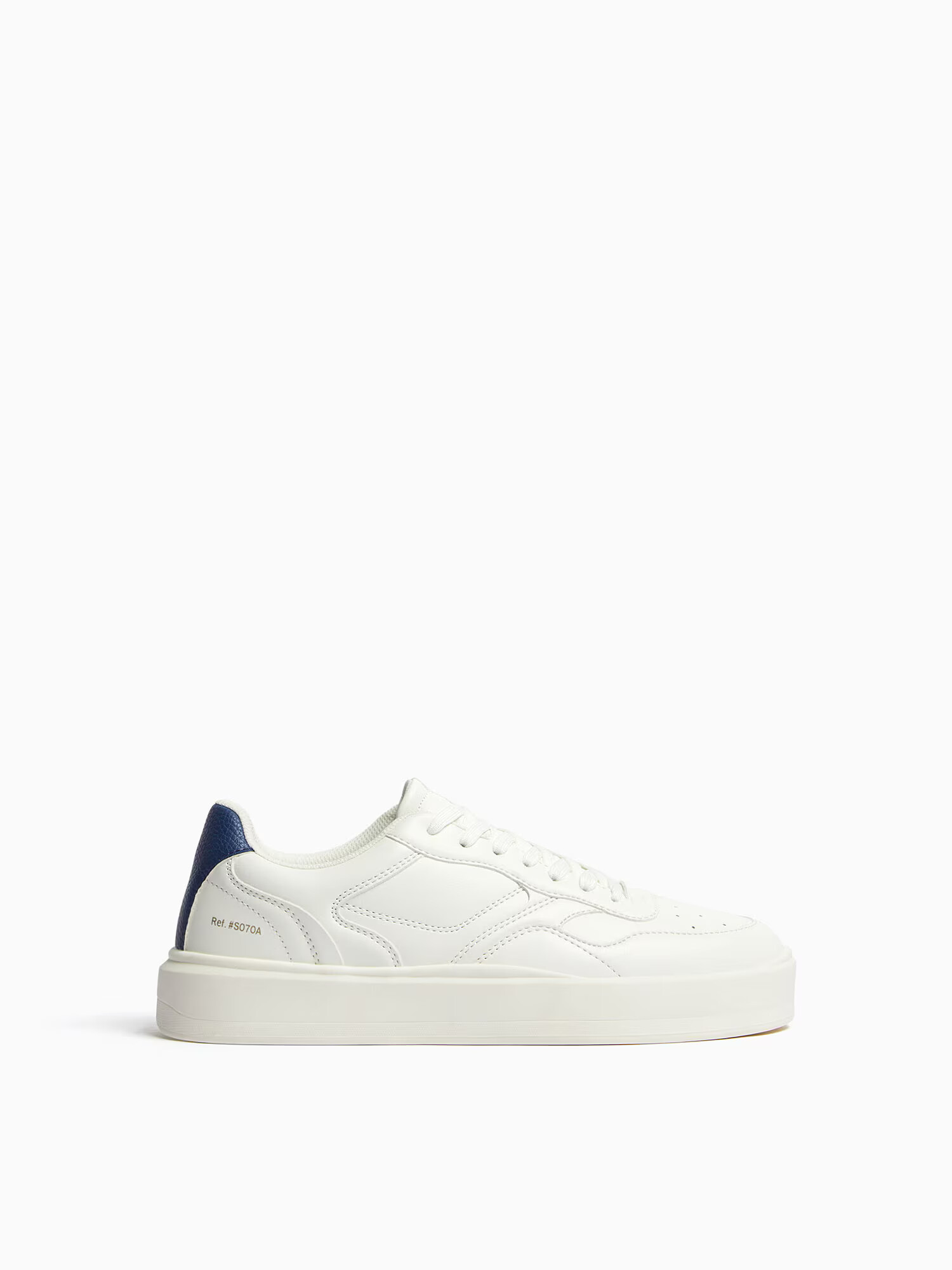 Bershka Sneaker low bleumarin / alb - Pled.ro