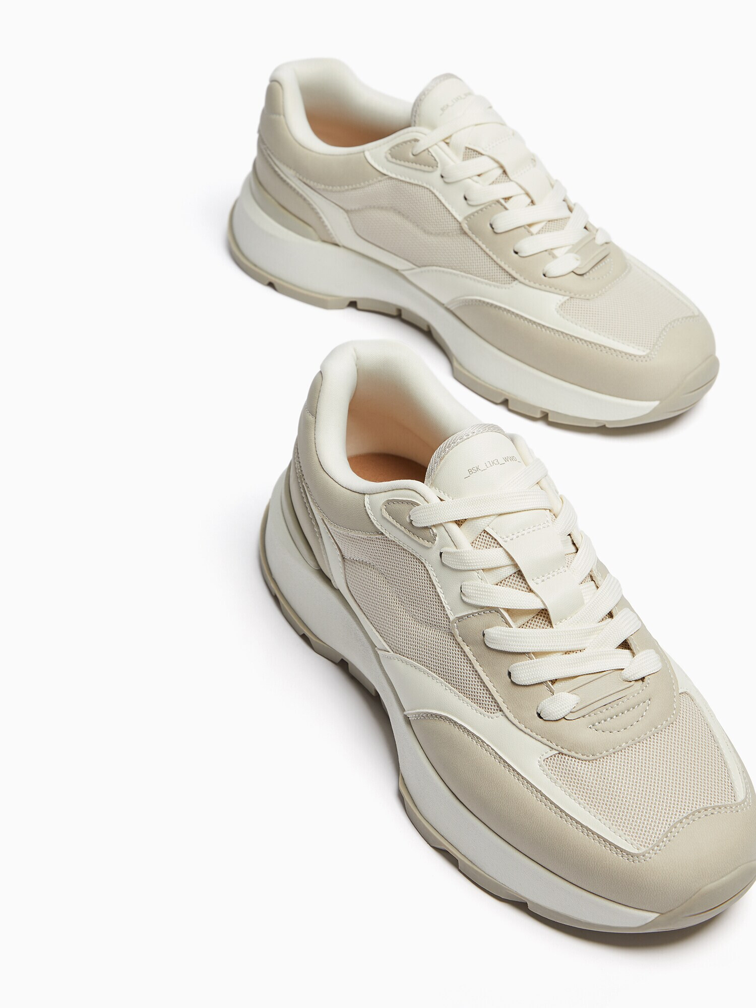 Bershka Sneaker low crem / maro cămilă - Pled.ro