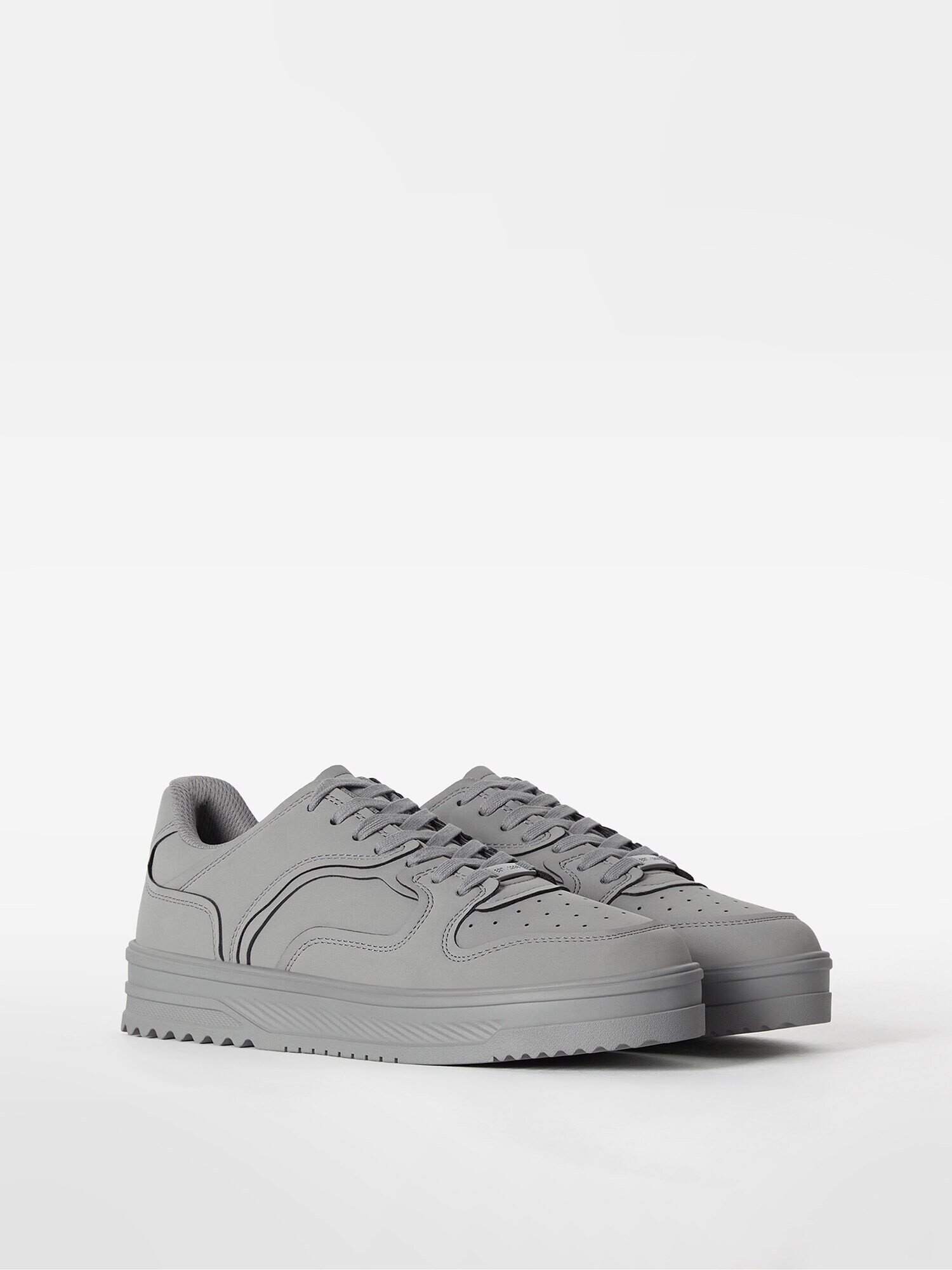 Bershka Sneaker low gri - Pled.ro