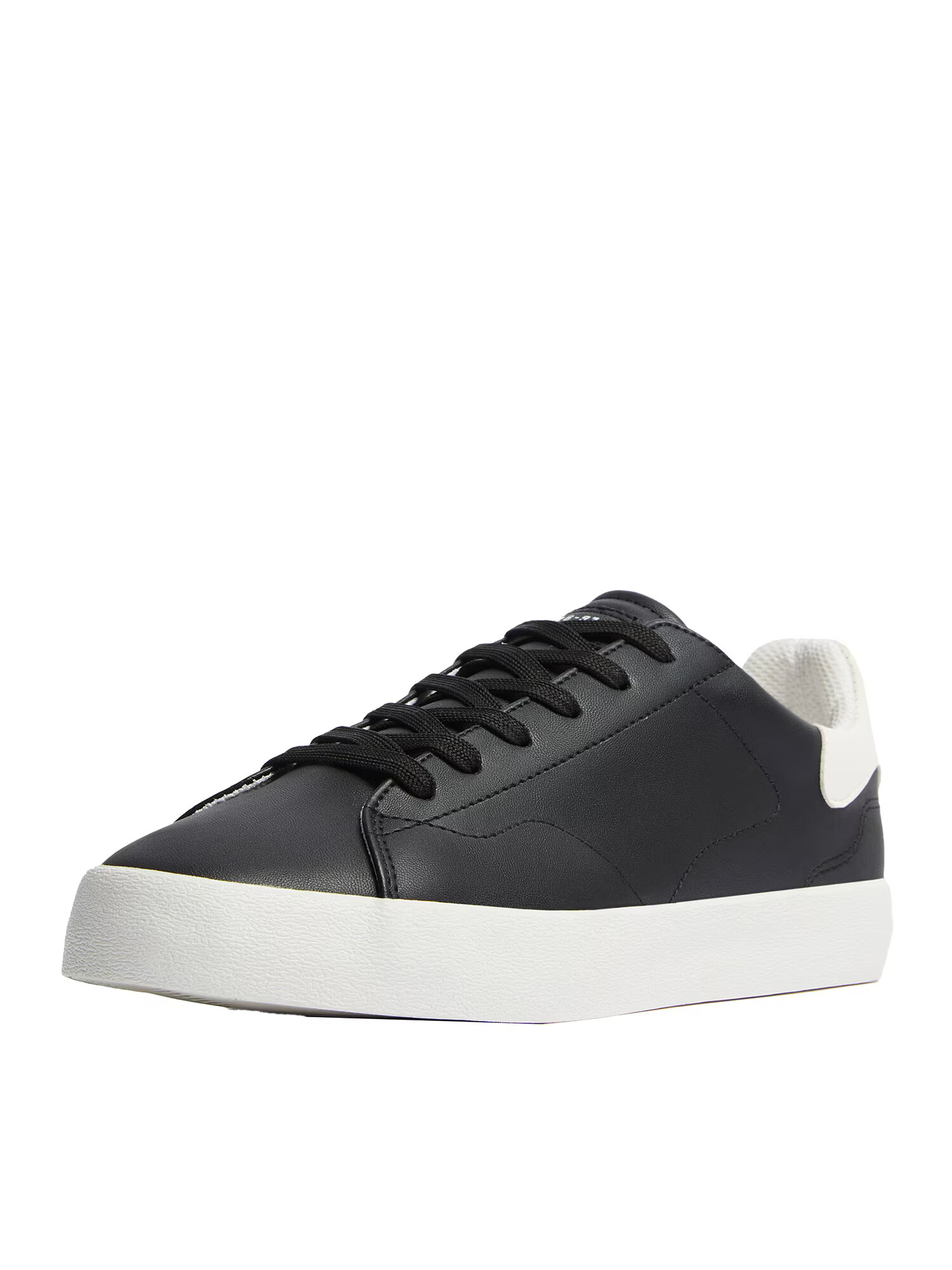 Bershka Sneaker low negru / alb - Pled.ro