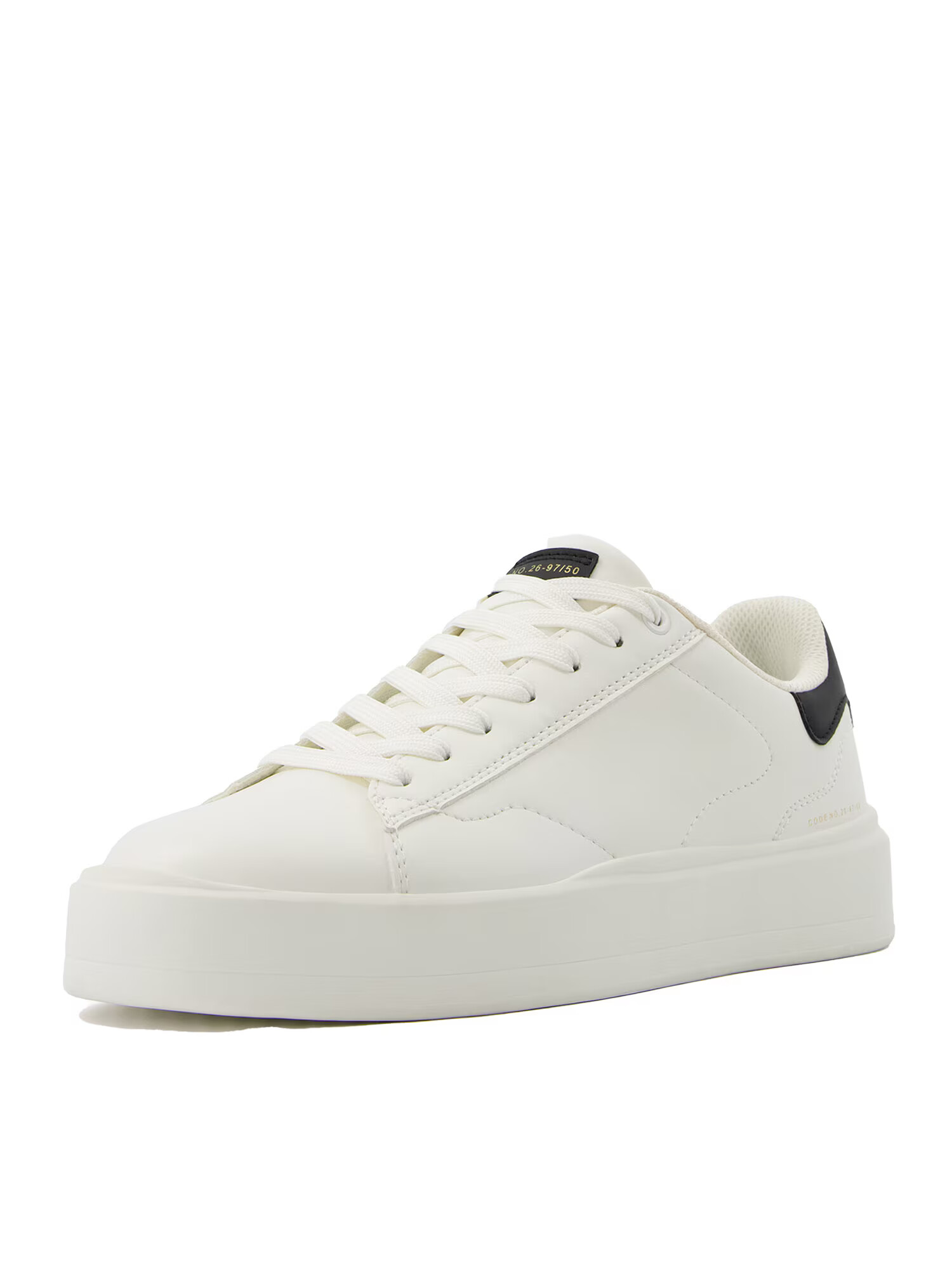 Bershka Sneaker low negru / alb - Pled.ro