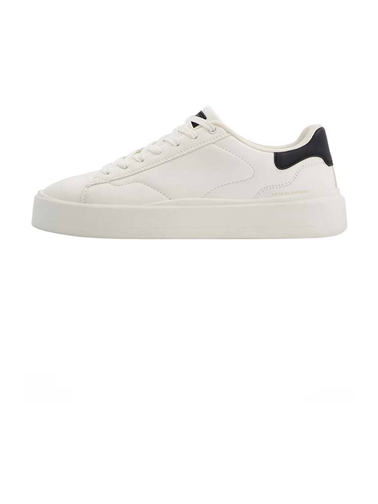 Bershka Sneaker low negru / alb - Pled.ro