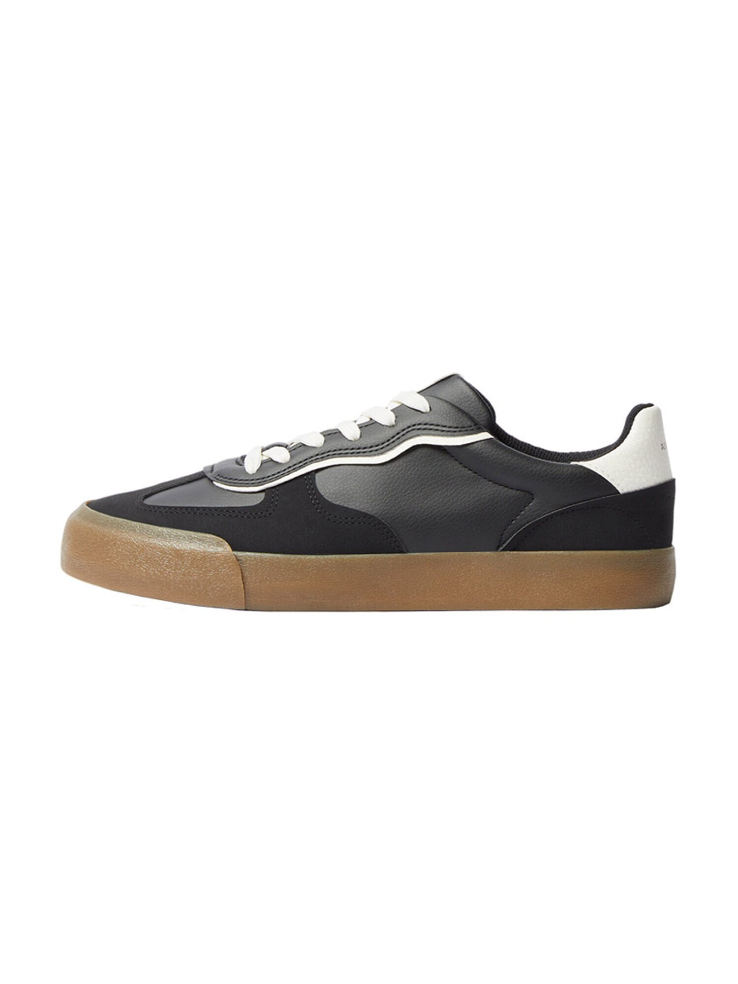 Bershka Sneaker low negru / alb - Pled.ro