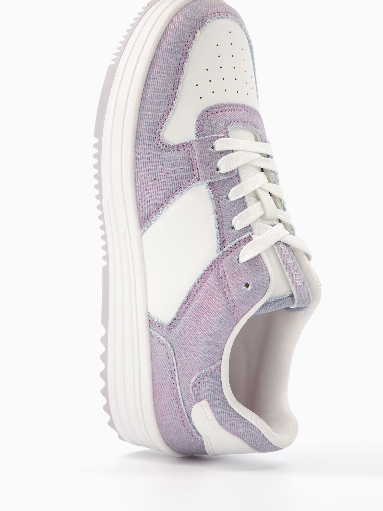 Bershka Sneaker low roz / alb - Pled.ro