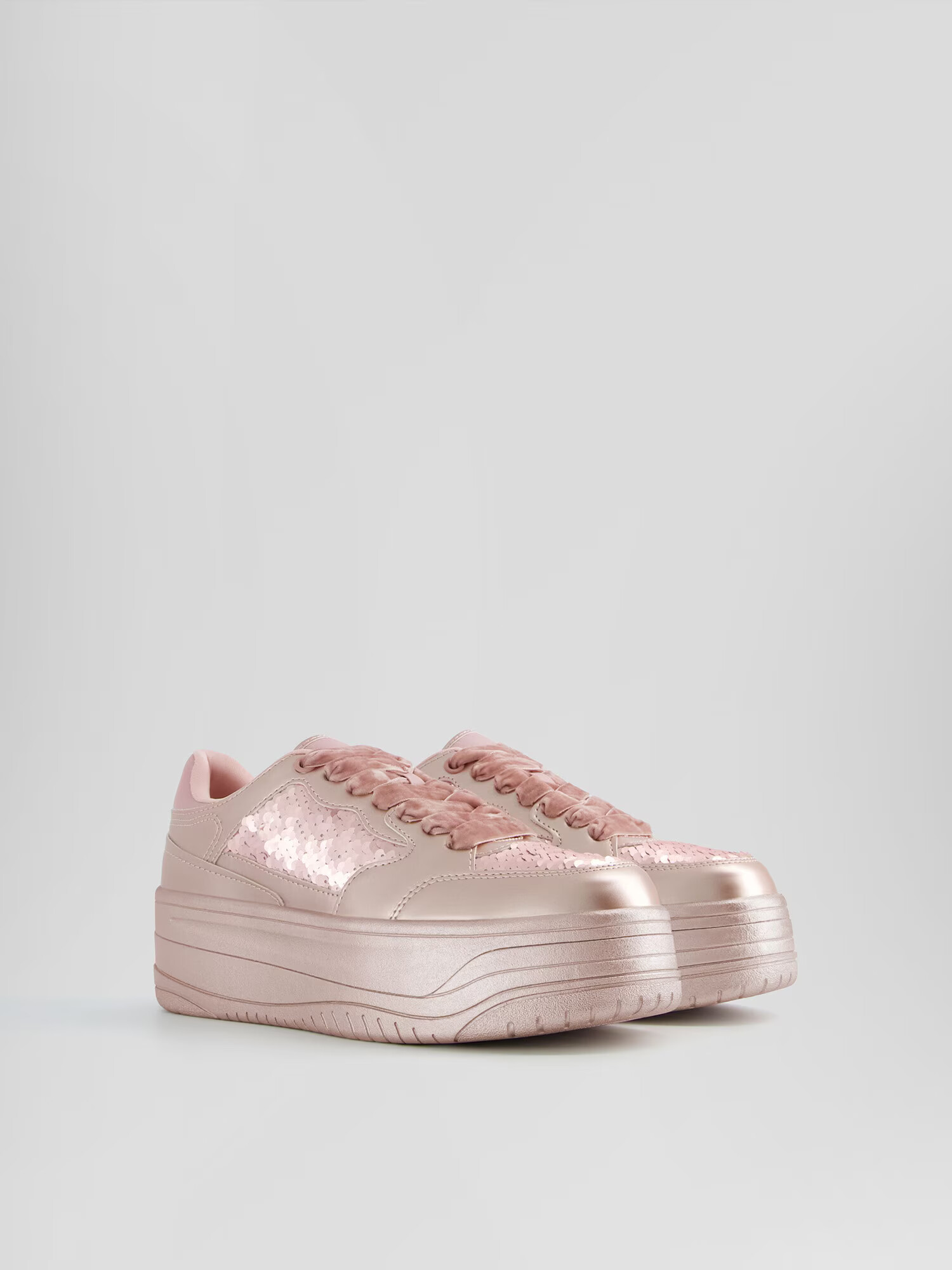 Bershka Sneaker low roz deschis - Pled.ro