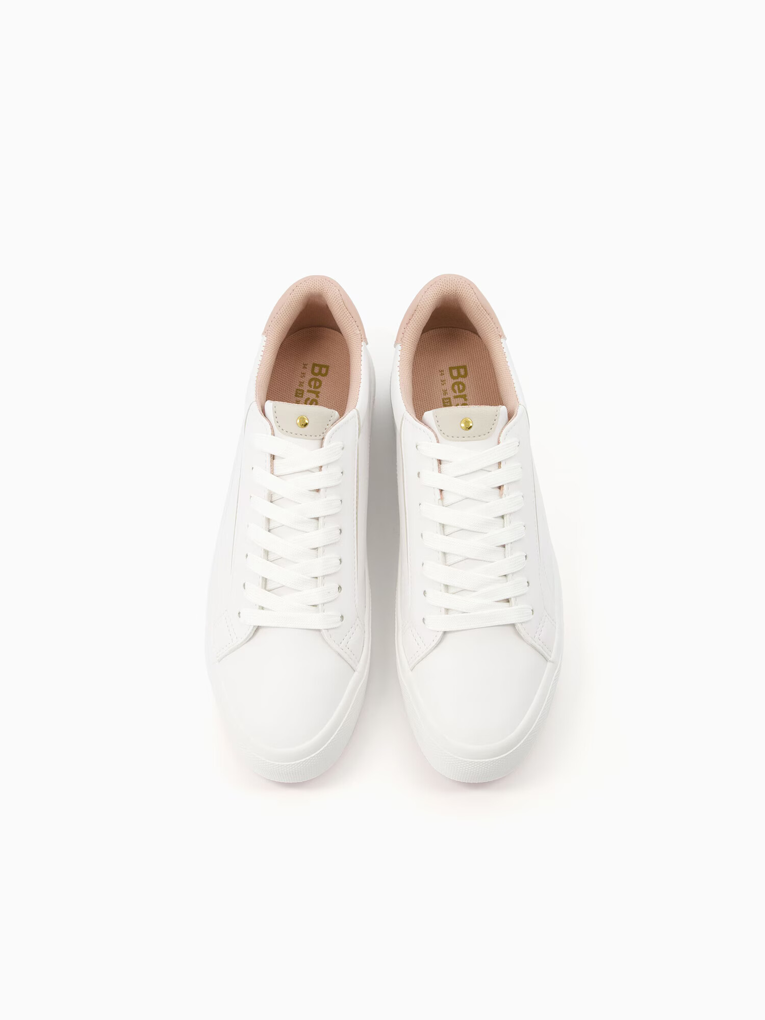 Bershka Sneaker low roz pudră / alb - Pled.ro