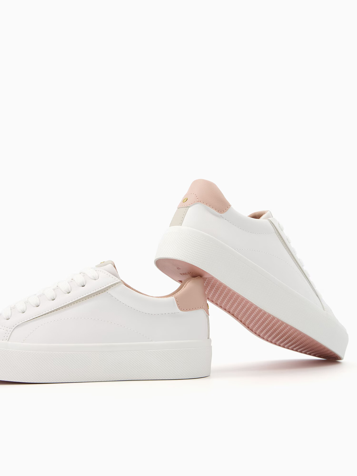 Bershka Sneaker low roz pudră / alb - Pled.ro