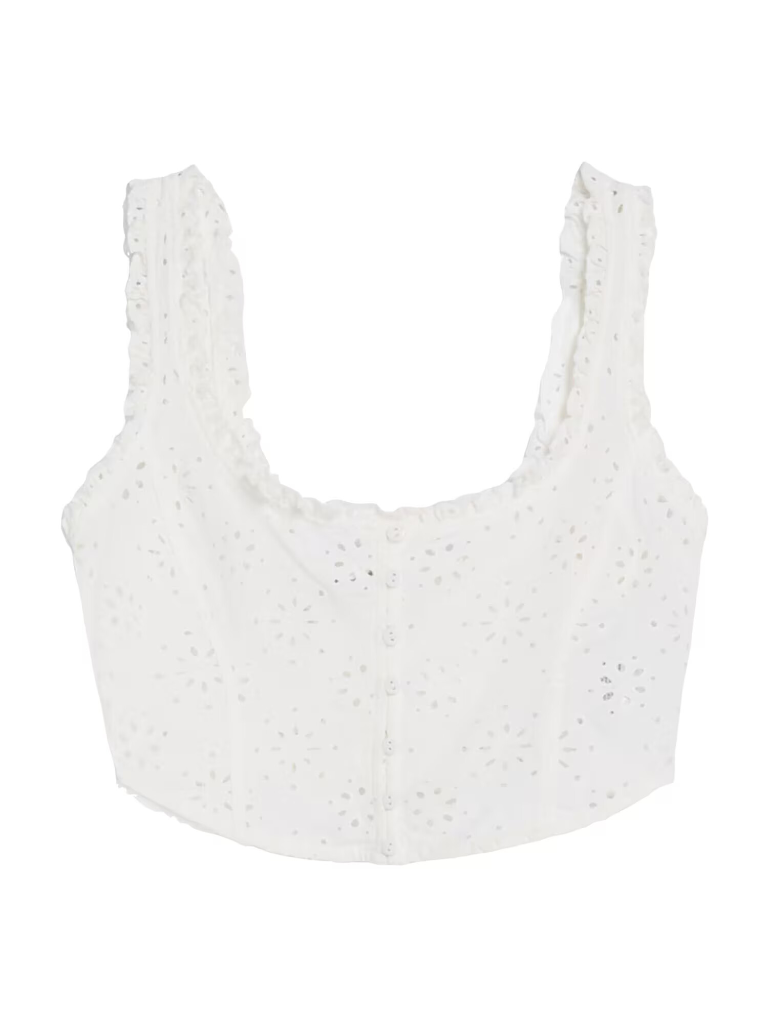 Bershka Top alb - Pled.ro