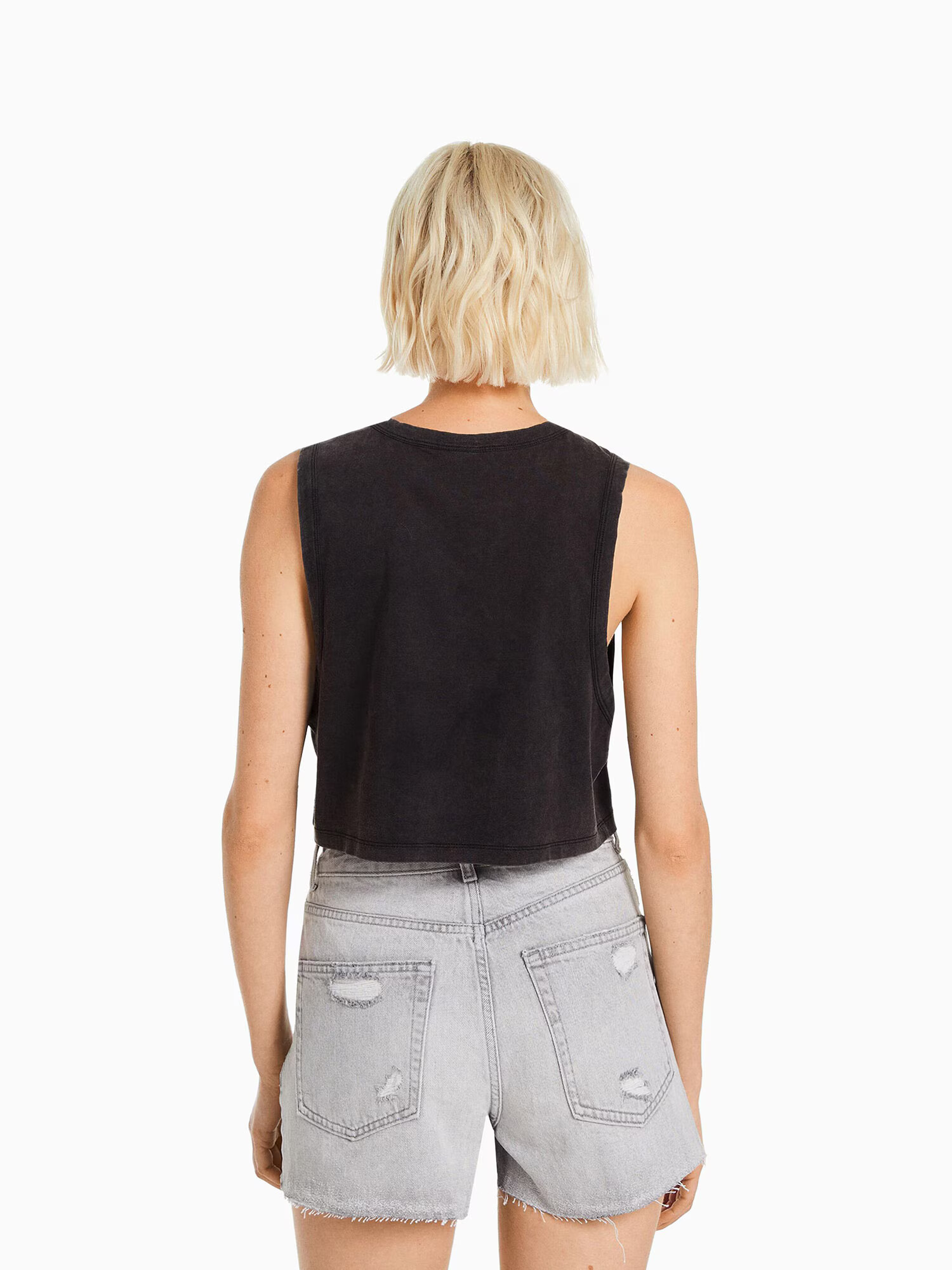 Bershka Top galben / mov deschis / portocaliu / negru - Pled.ro