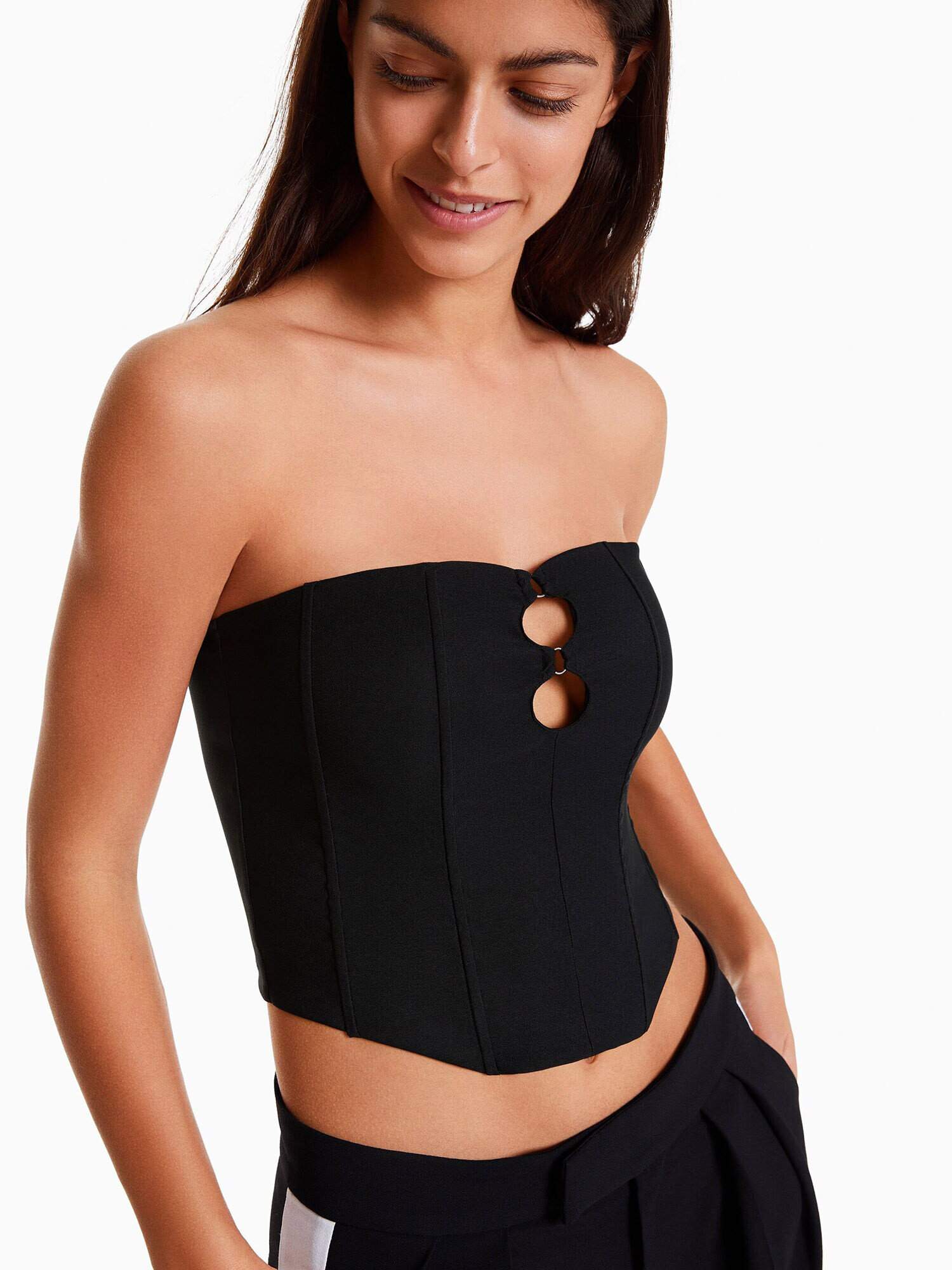 Bershka Top negru - Pled.ro