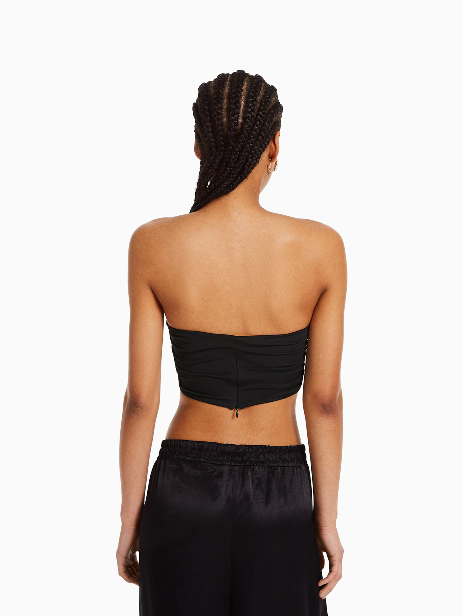 Bershka Top negru - Pled.ro