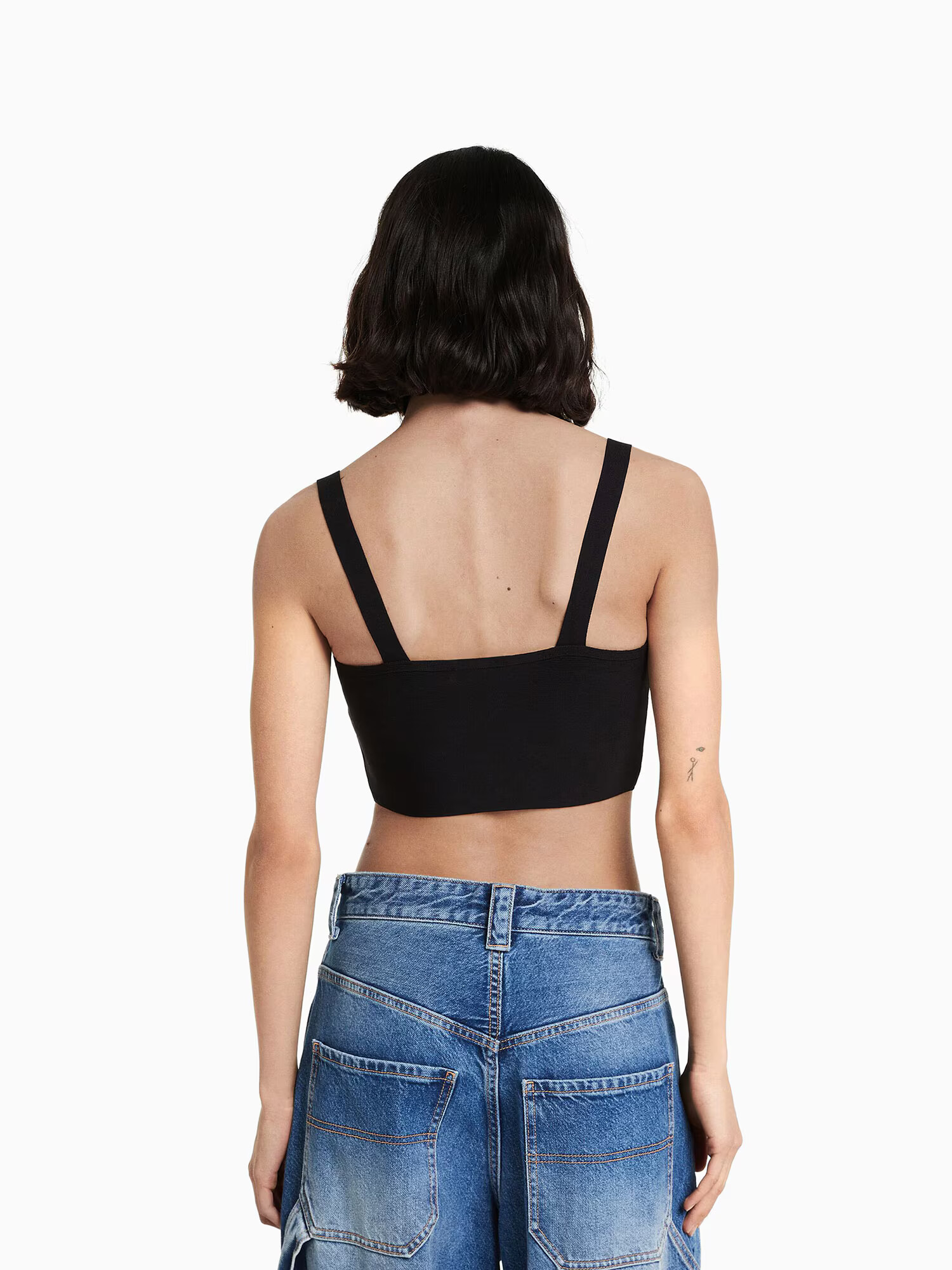 Bershka Top negru - Pled.ro