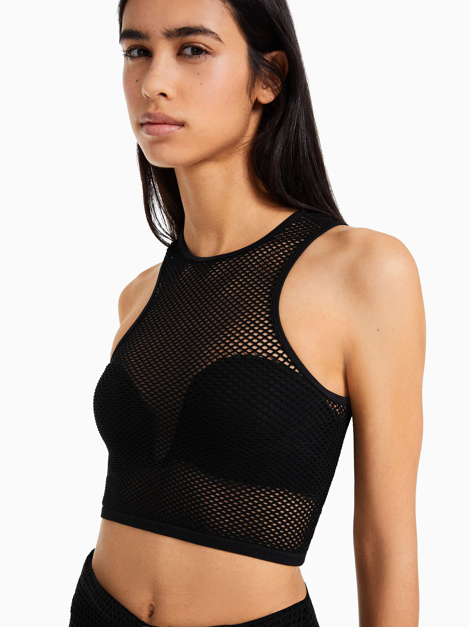 Bershka Top negru - Pled.ro