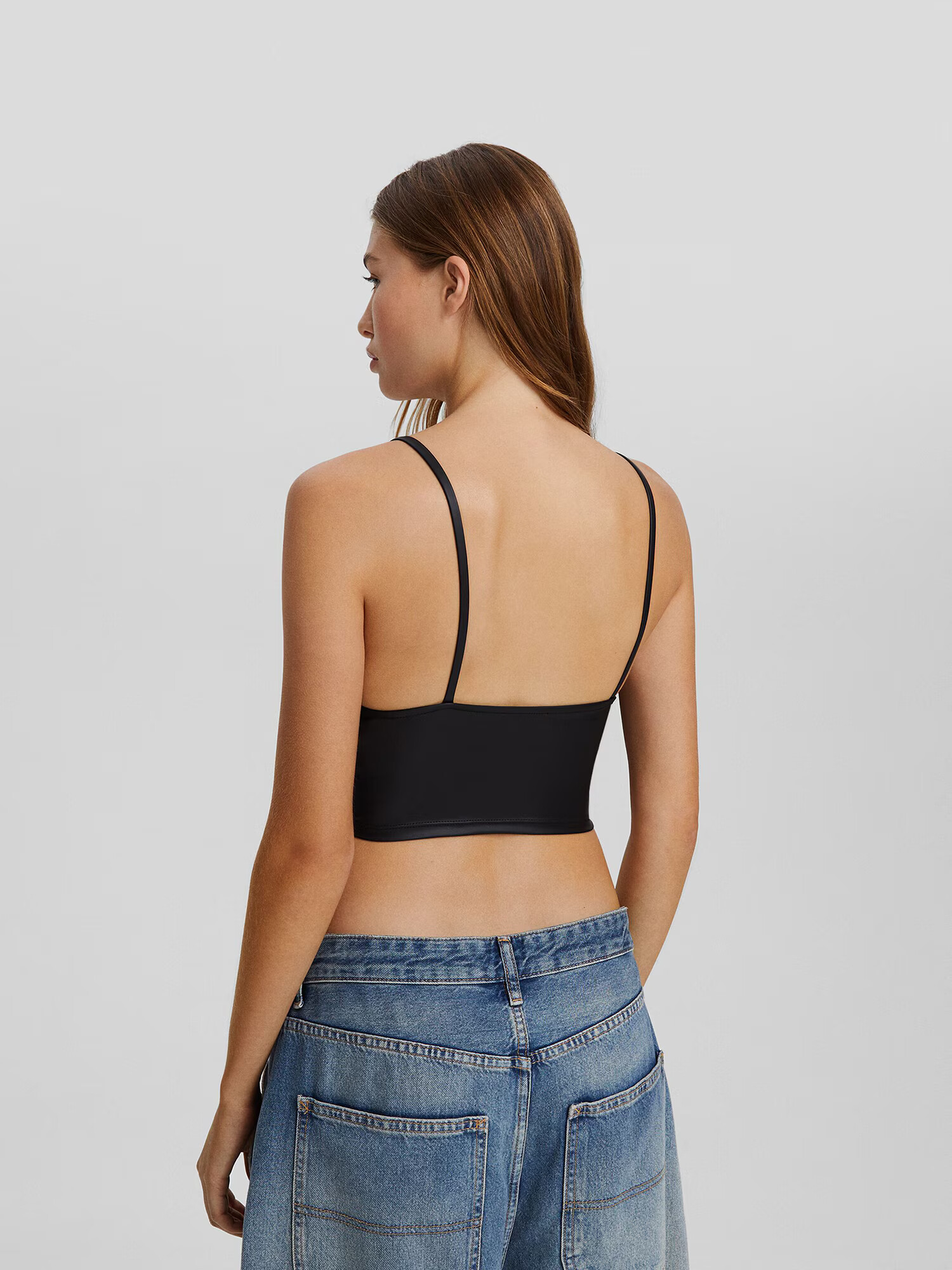 Bershka Top negru - Pled.ro