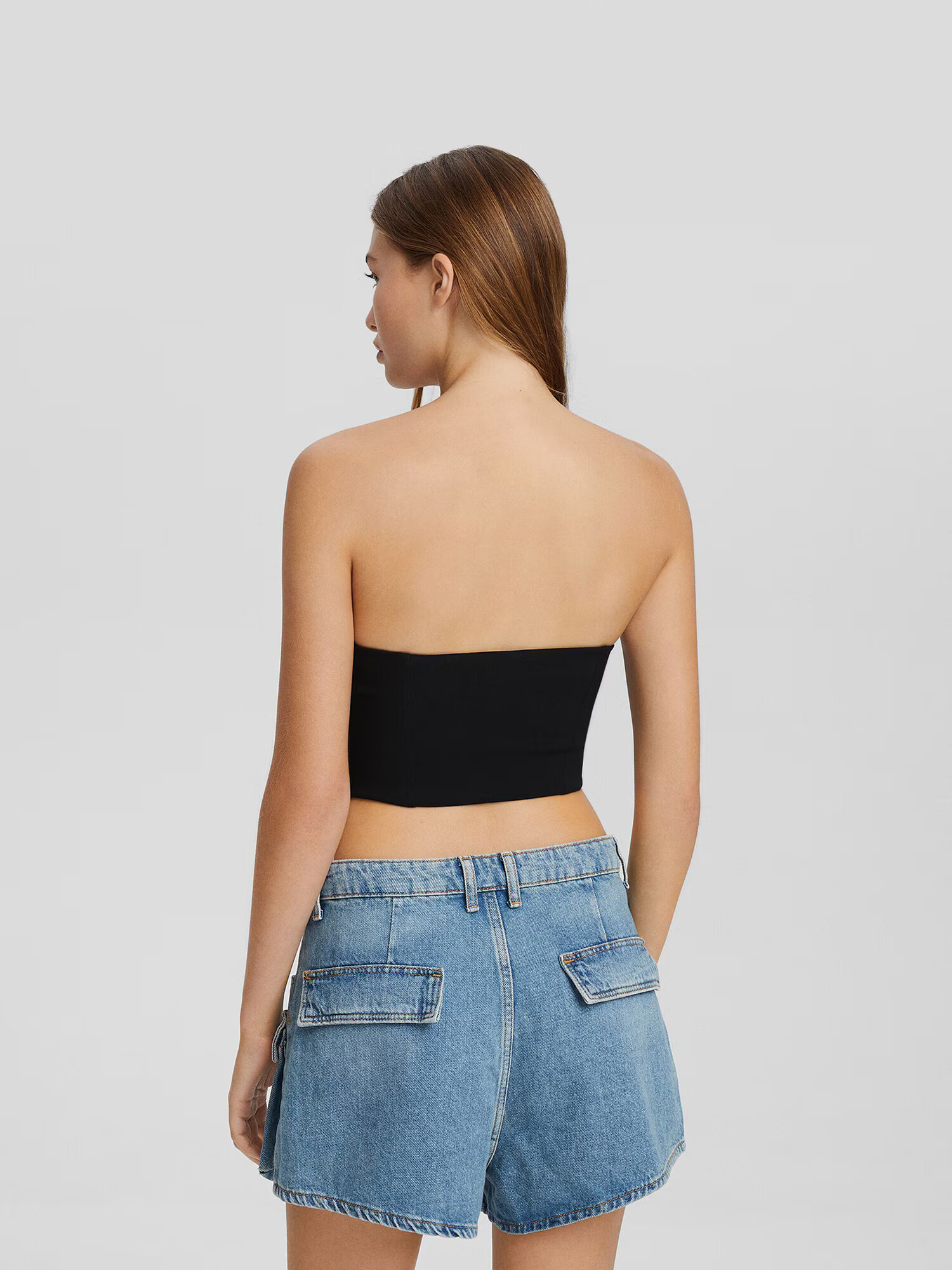 Bershka Top negru - Pled.ro