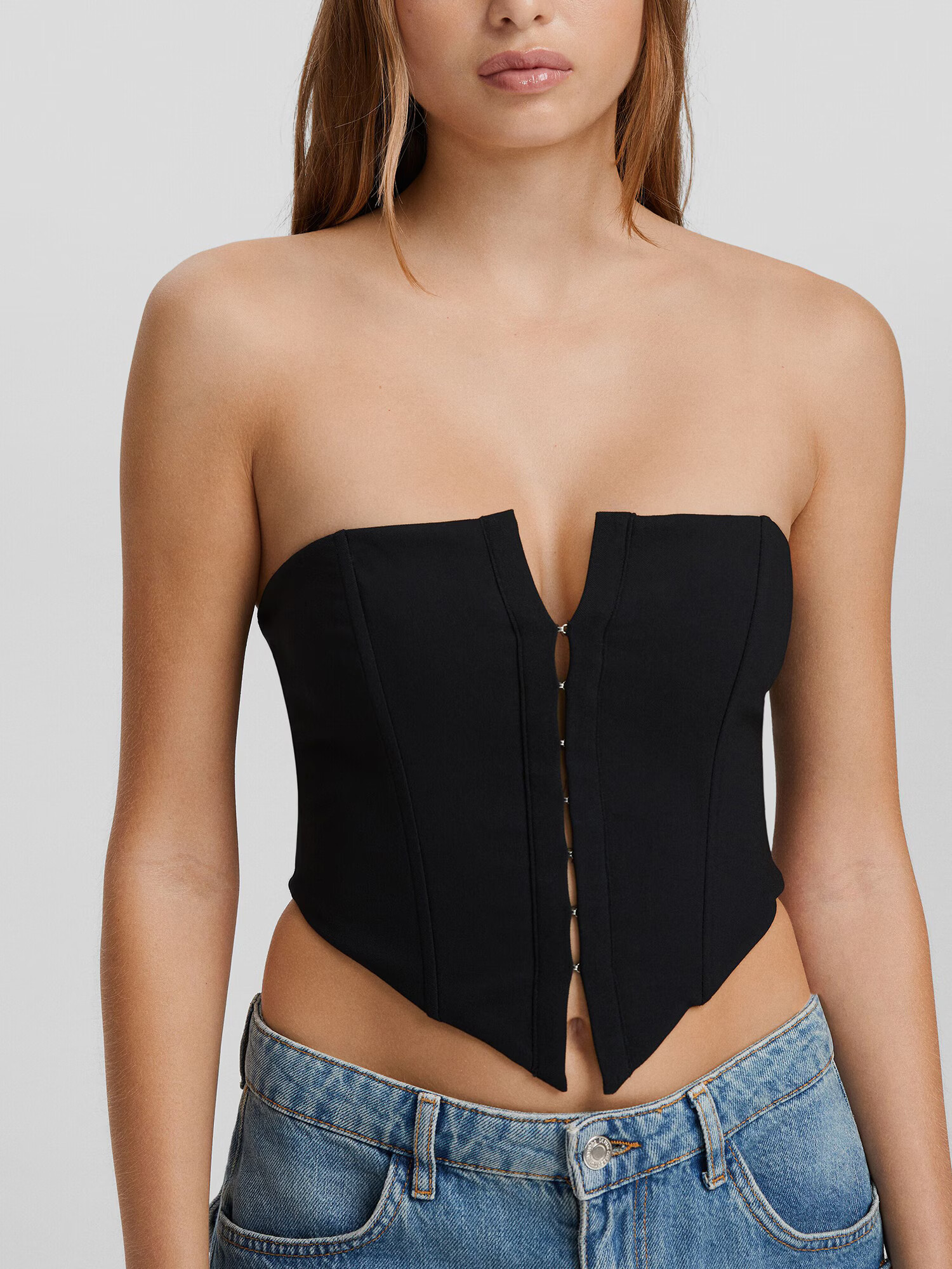 Bershka Top negru - Pled.ro