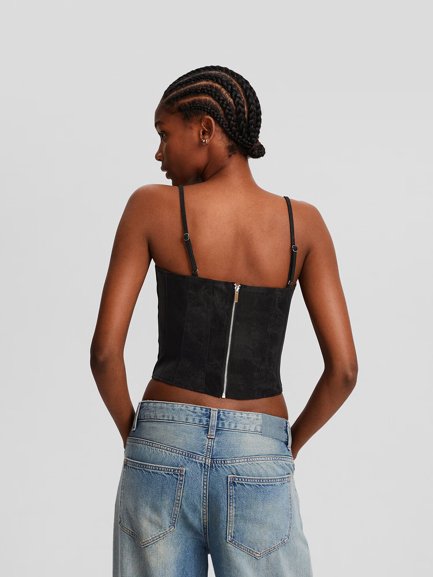 Bershka Top negru - Pled.ro