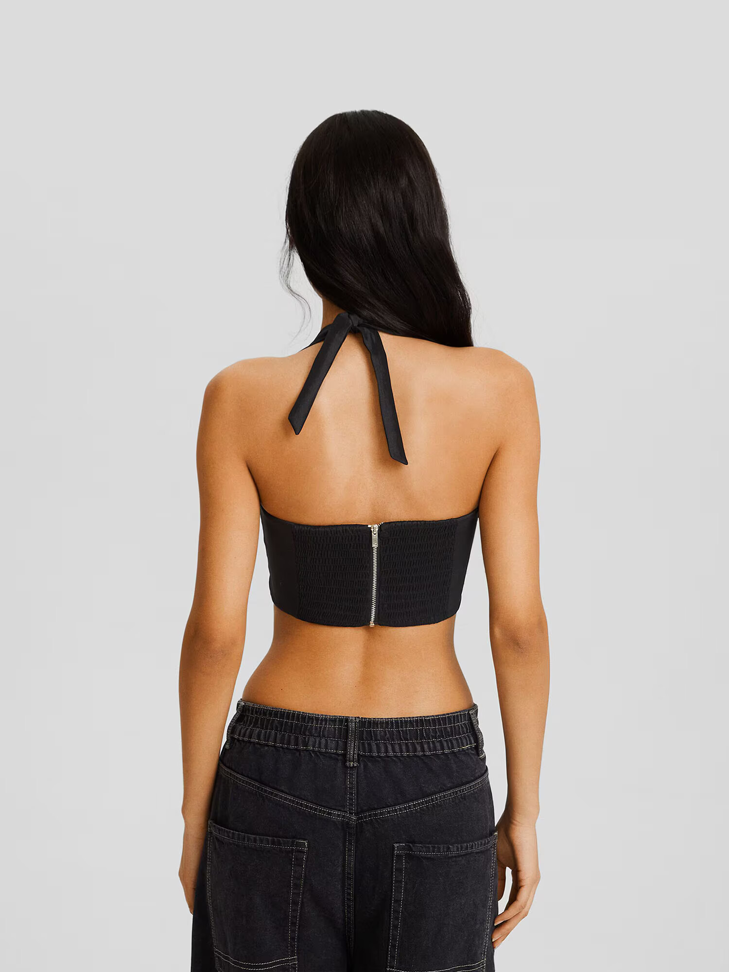 Bershka Top negru - Pled.ro