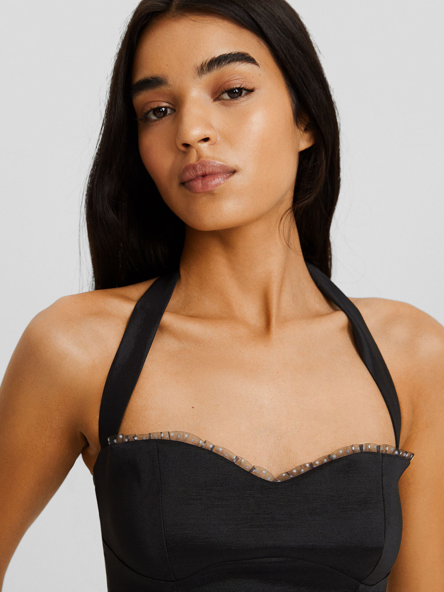 Bershka Top negru - Pled.ro