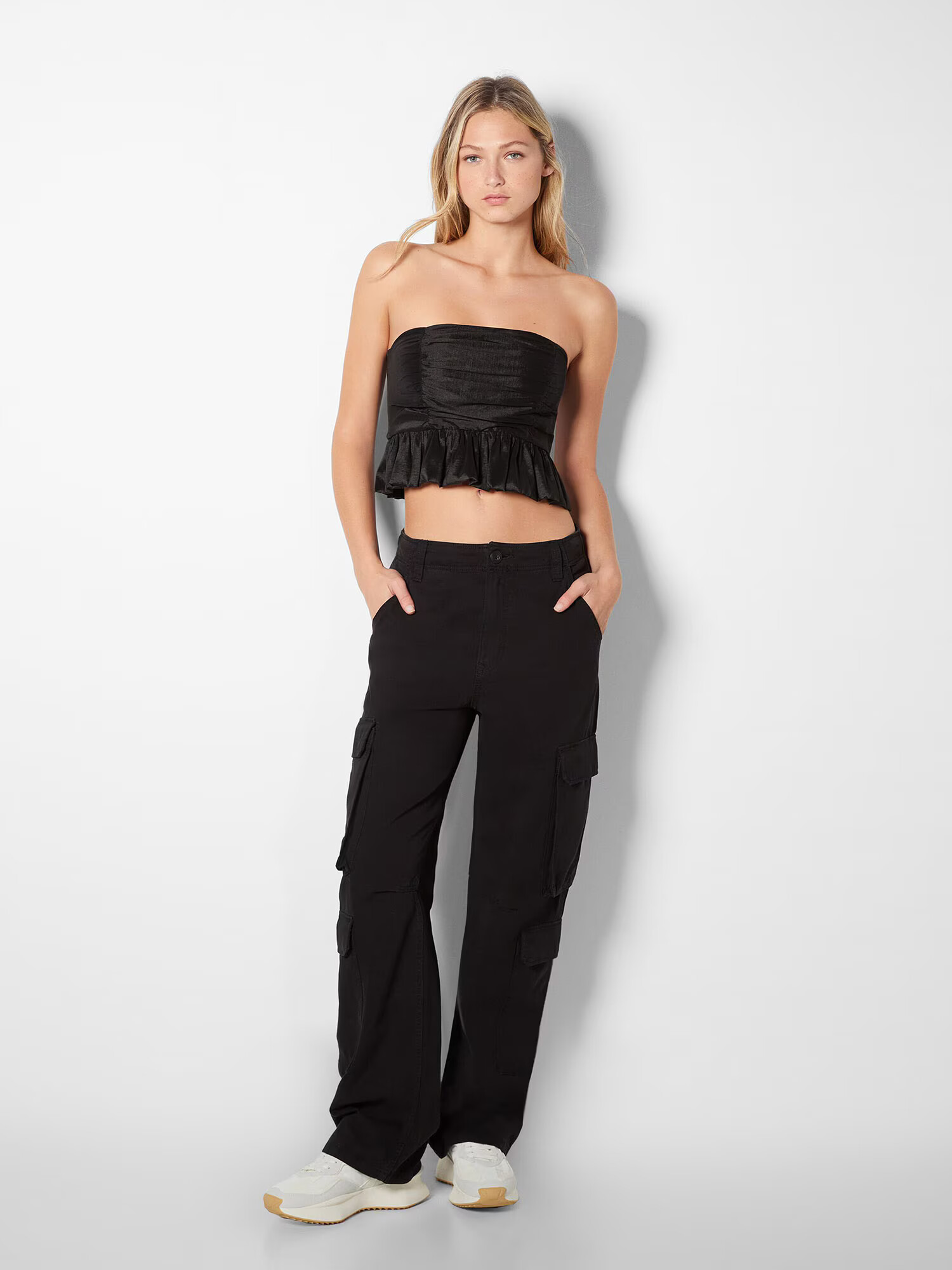 Bershka Top negru - Pled.ro