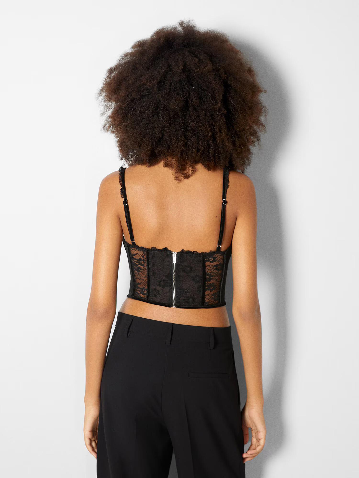 Bershka Top negru - Pled.ro