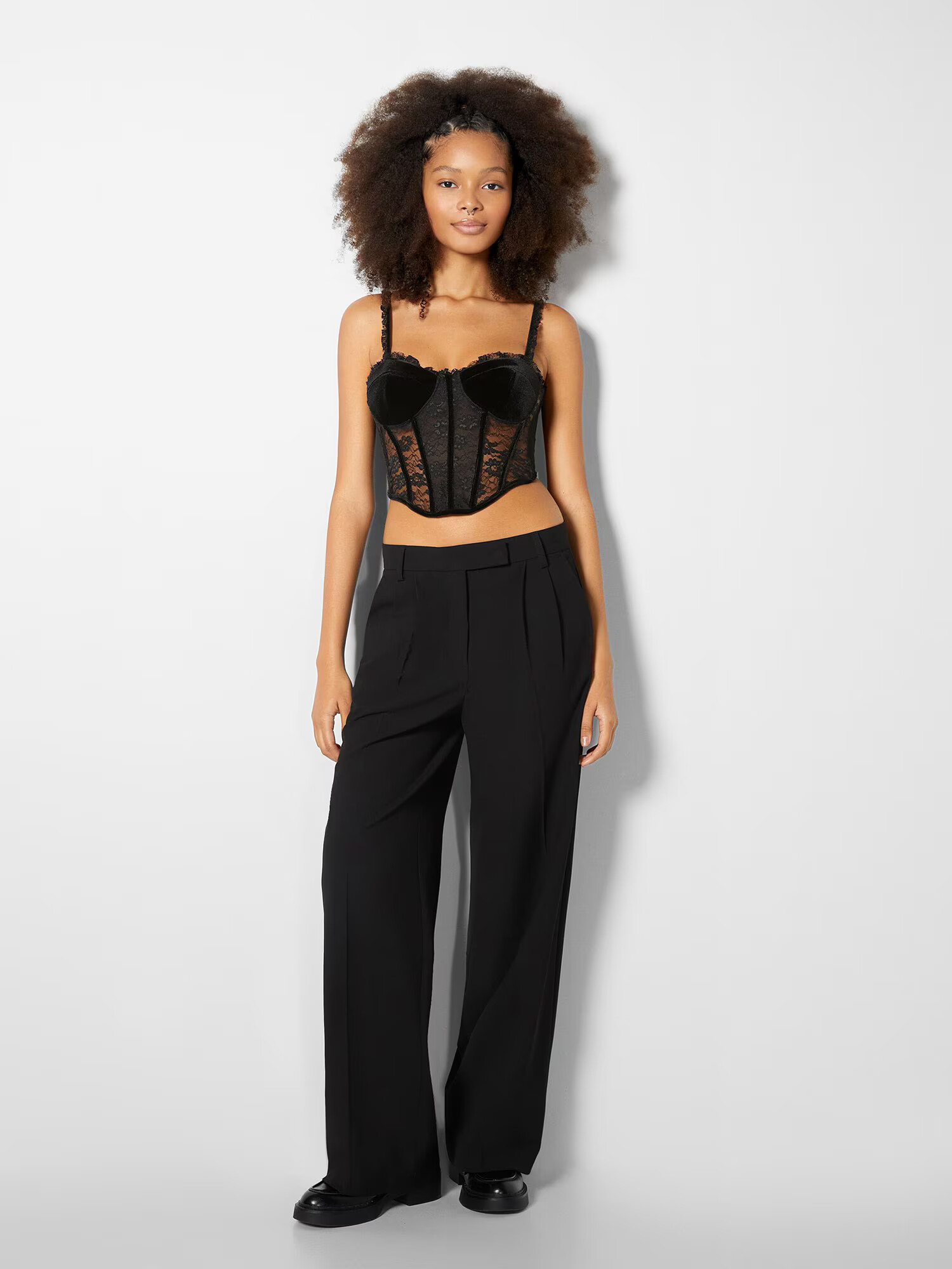 Bershka Top negru - Pled.ro