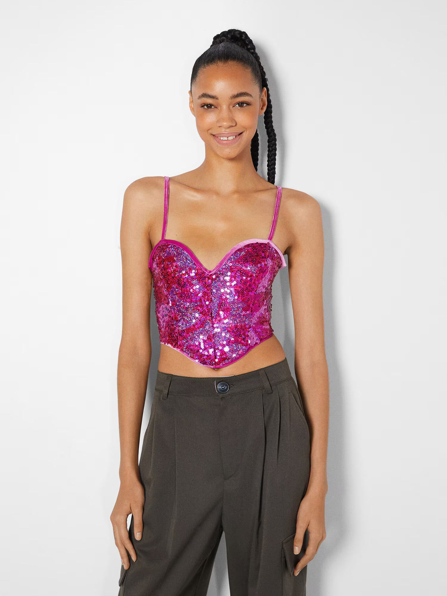 Bershka Top roz - Pled.ro