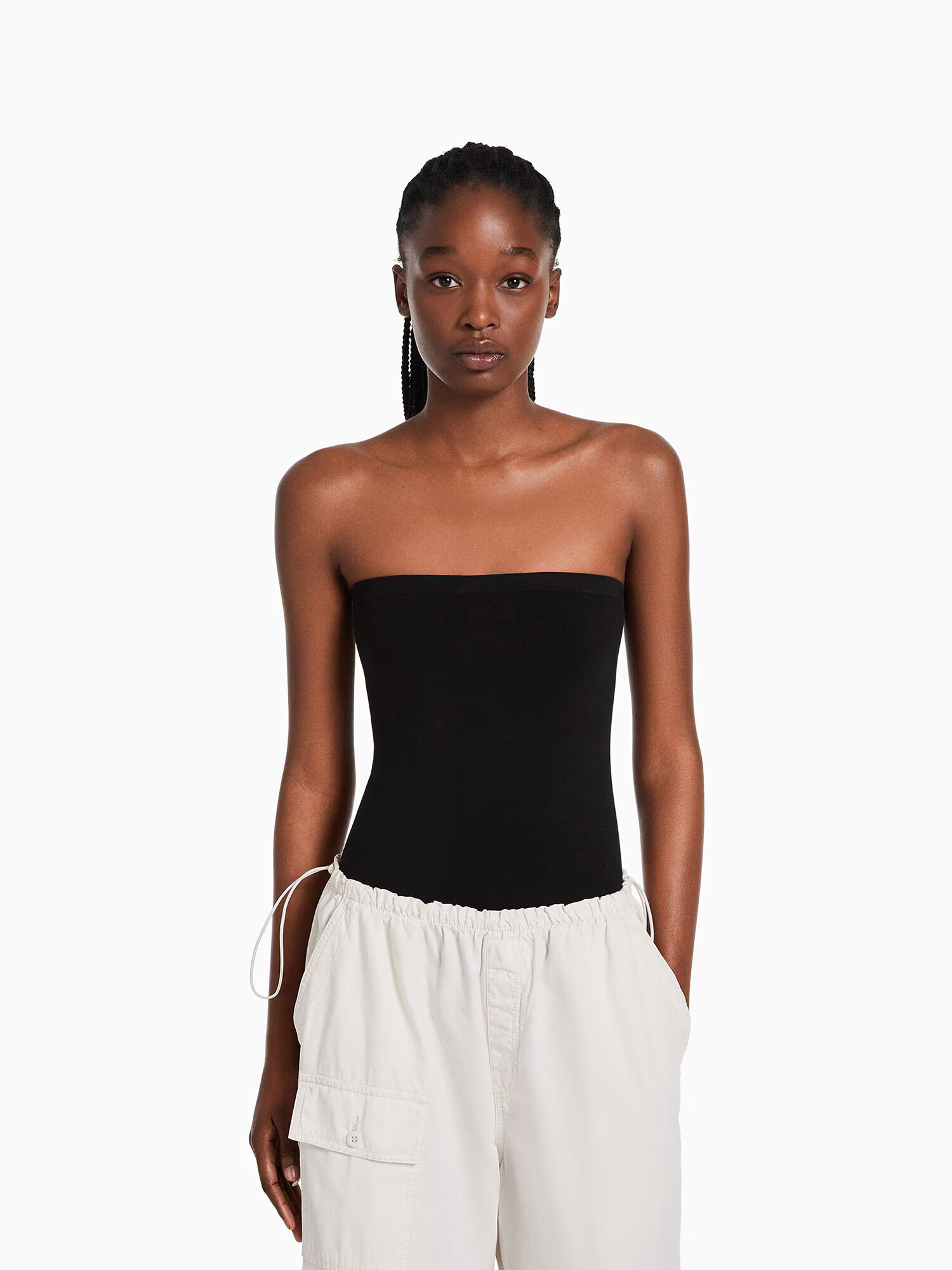 Bershka Tricou body negru - Pled.ro