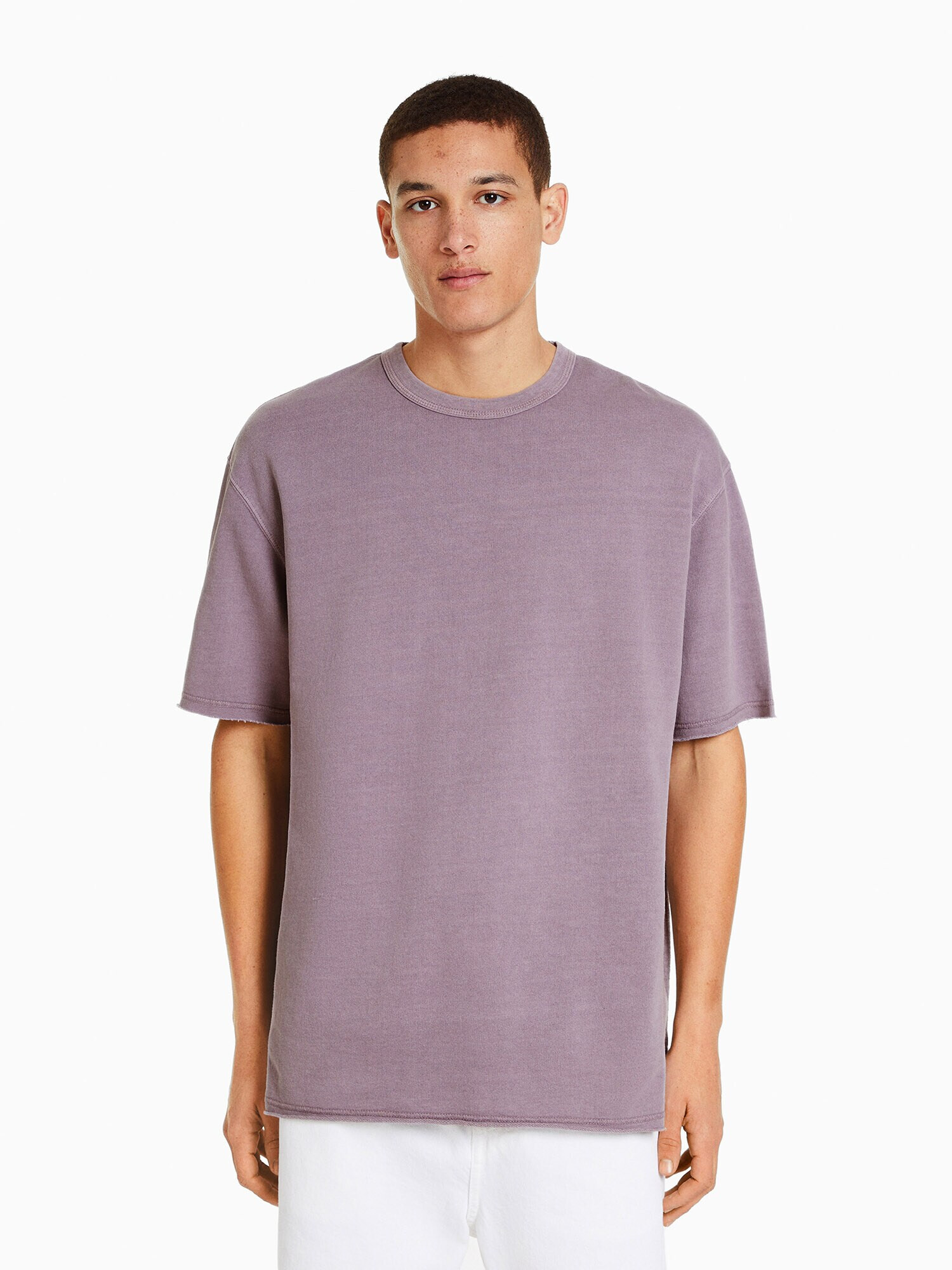 Bershka Tricou mauve - Pled.ro