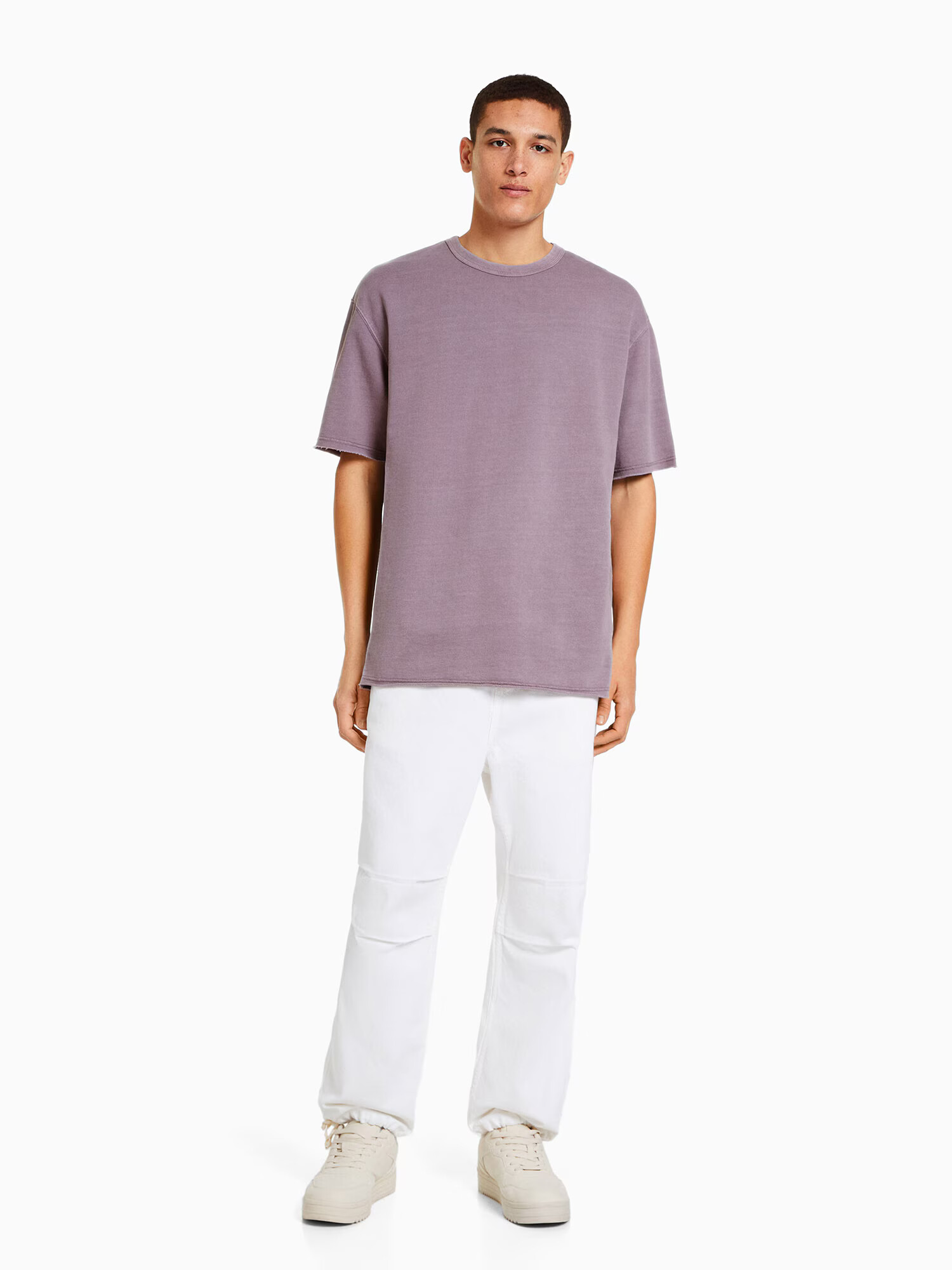 Bershka Tricou mauve - Pled.ro