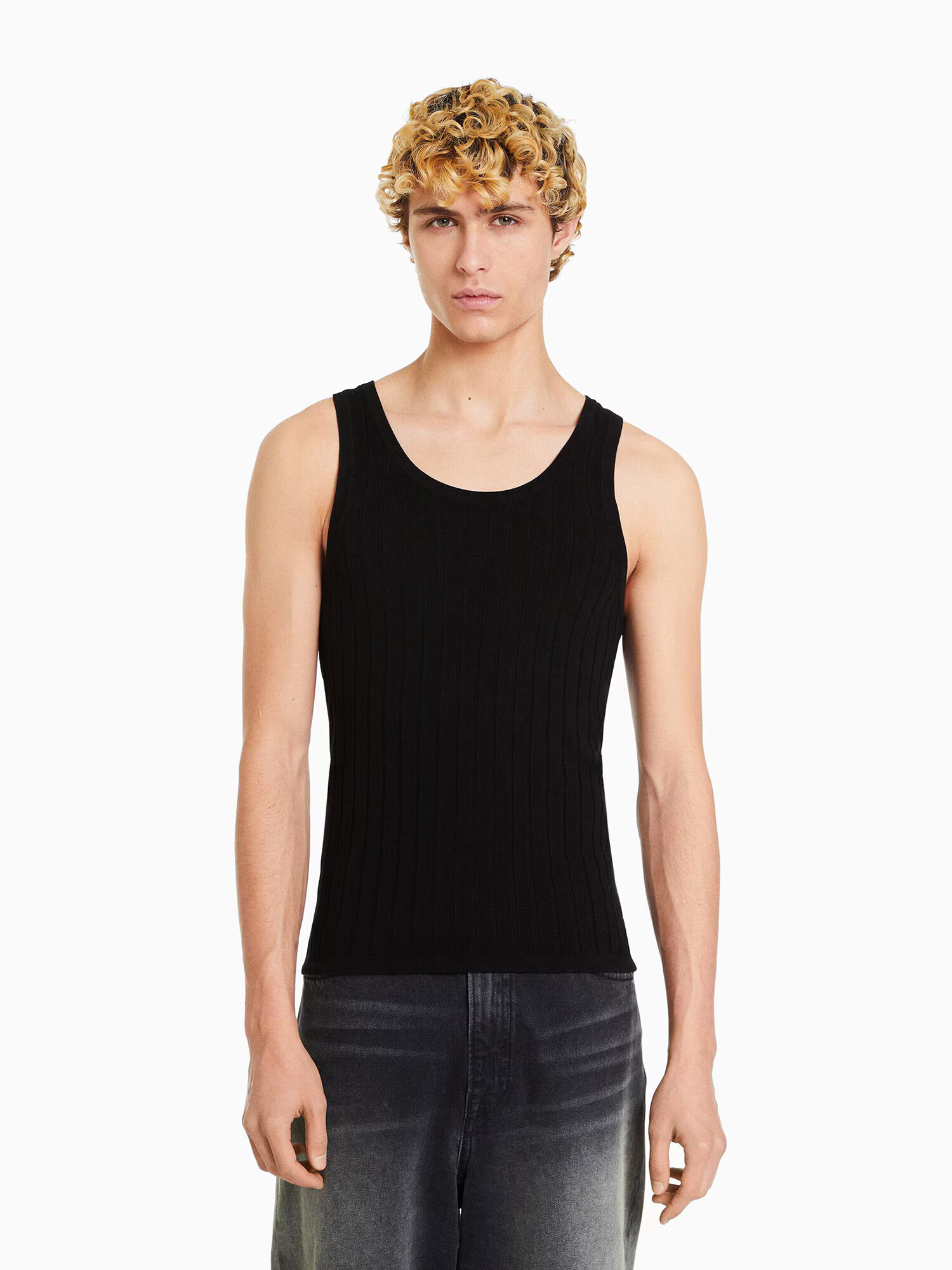 Bershka Tricou negru - Pled.ro