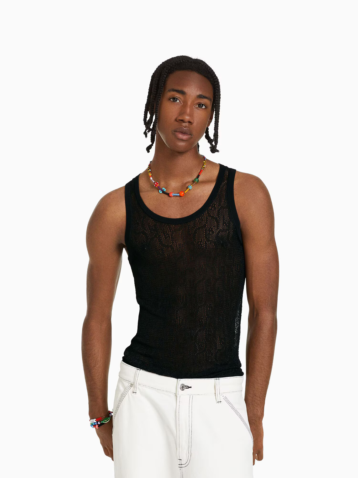 Bershka Tricou negru - Pled.ro