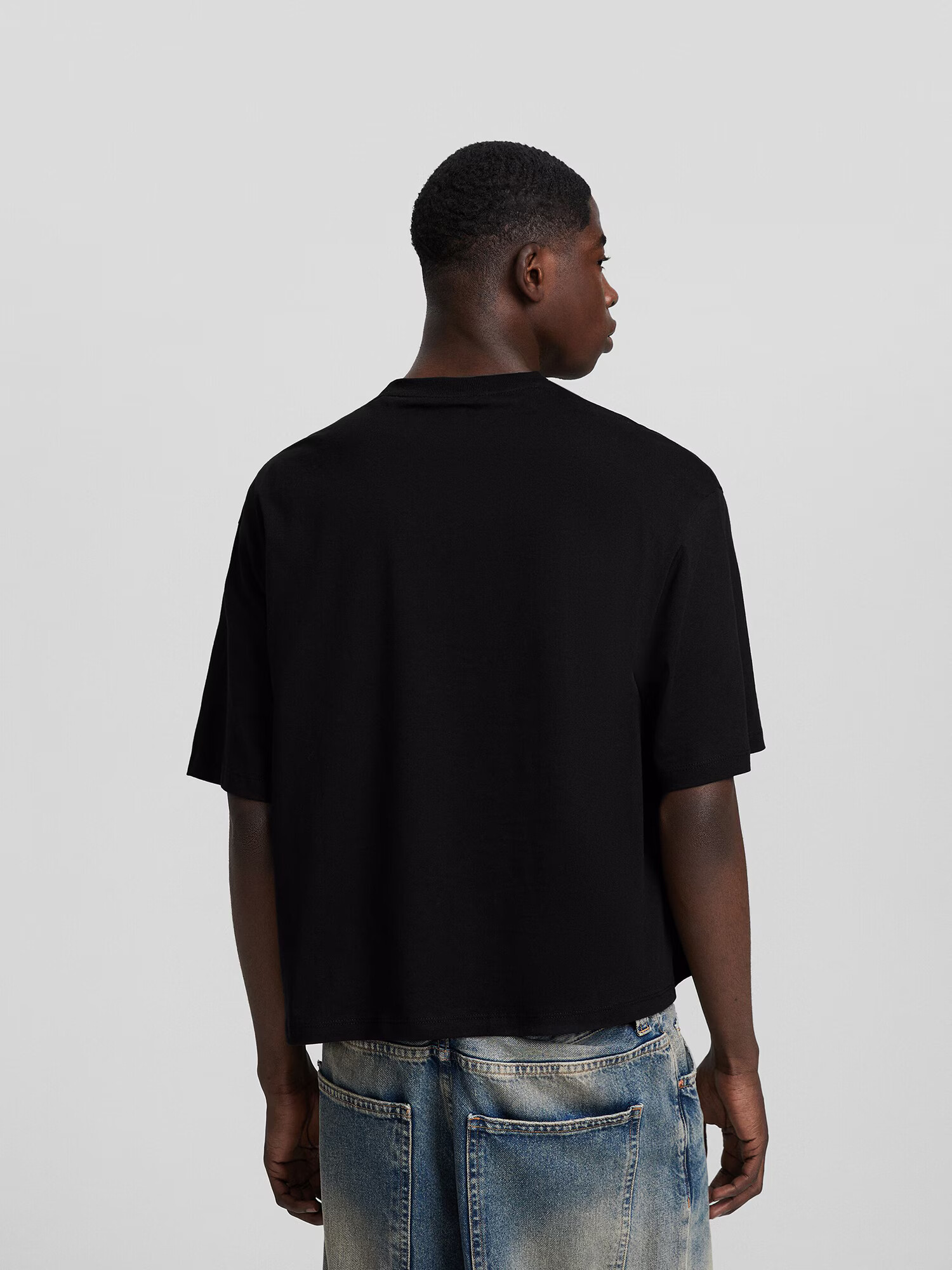 Bershka Tricou negru - Pled.ro