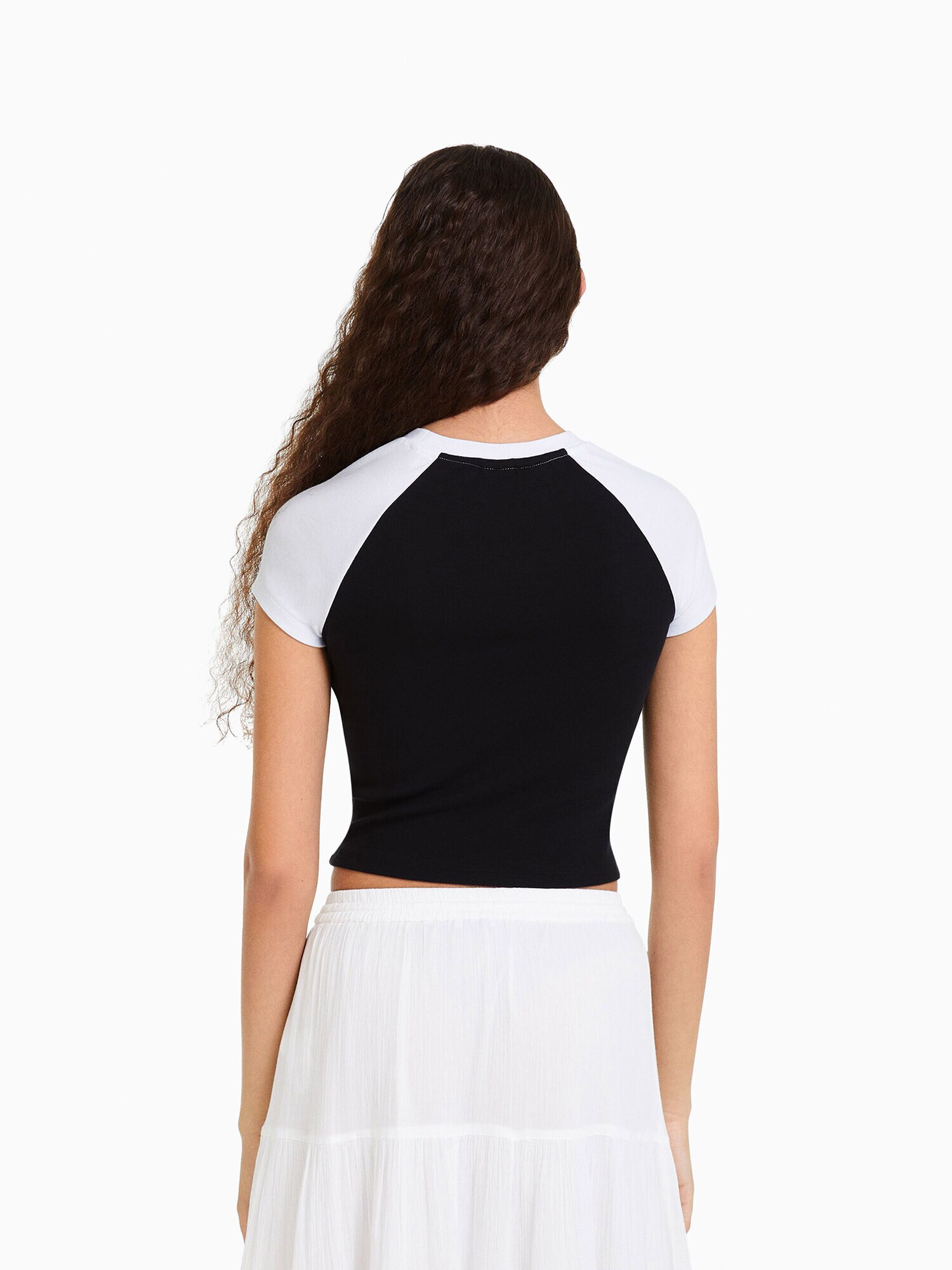 Bershka Tricou roșu / negru / alb - Pled.ro