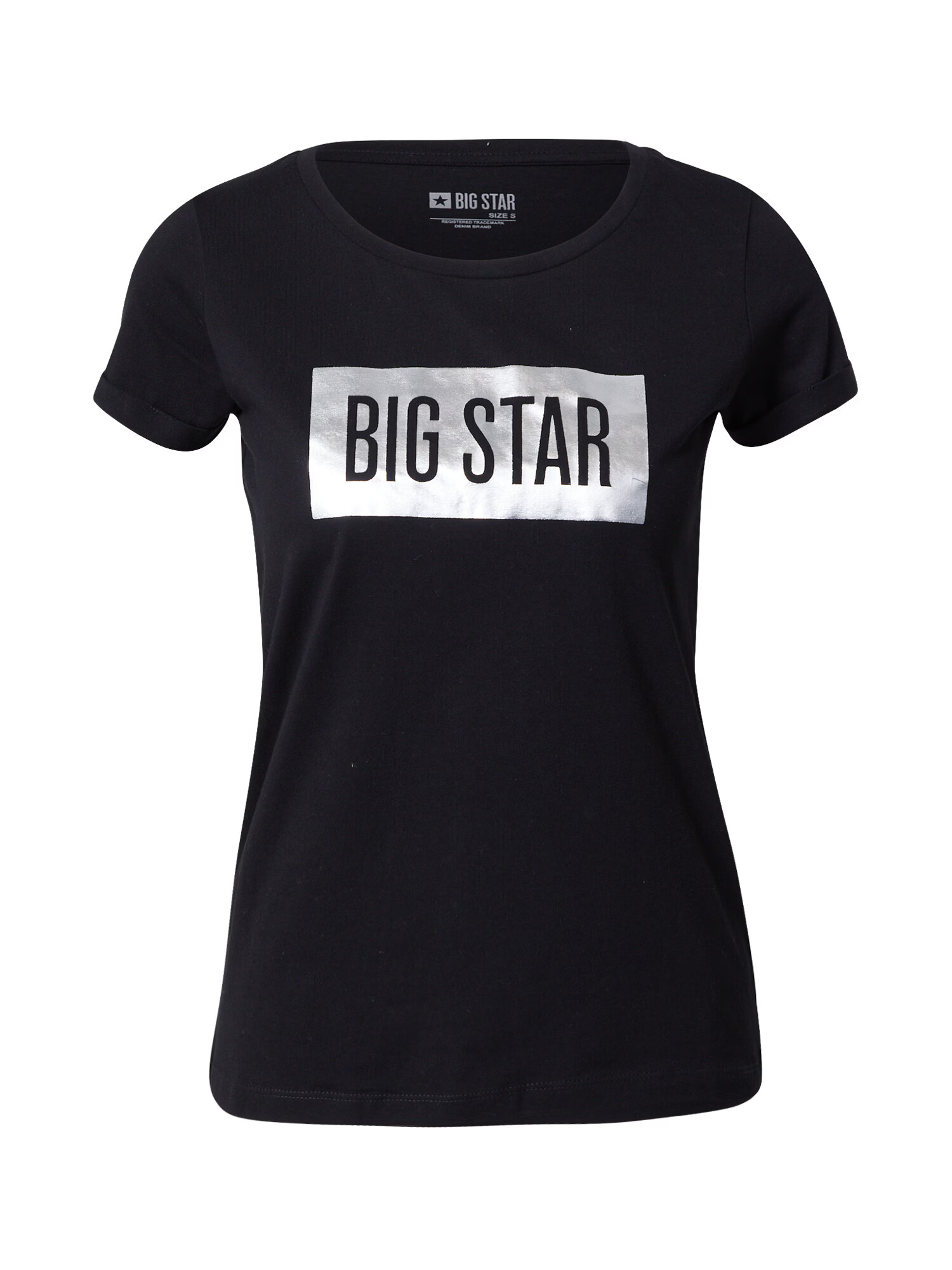 Big Star Tricou 'ONEIDASA' negru / argintiu - Pled.ro