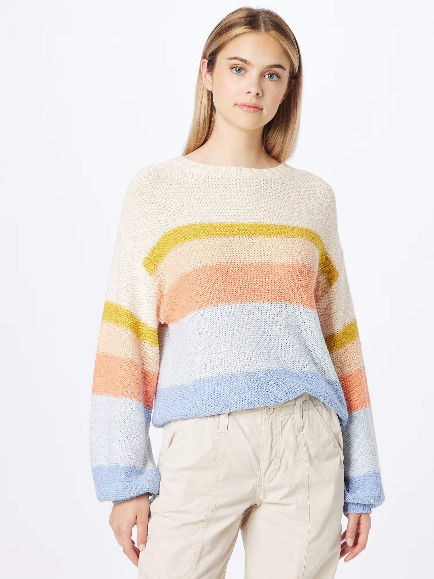 BILLABONG Pulover 'Seeing Double' bej / albastru pastel / albastru deschis / portocaliu - Pled.ro